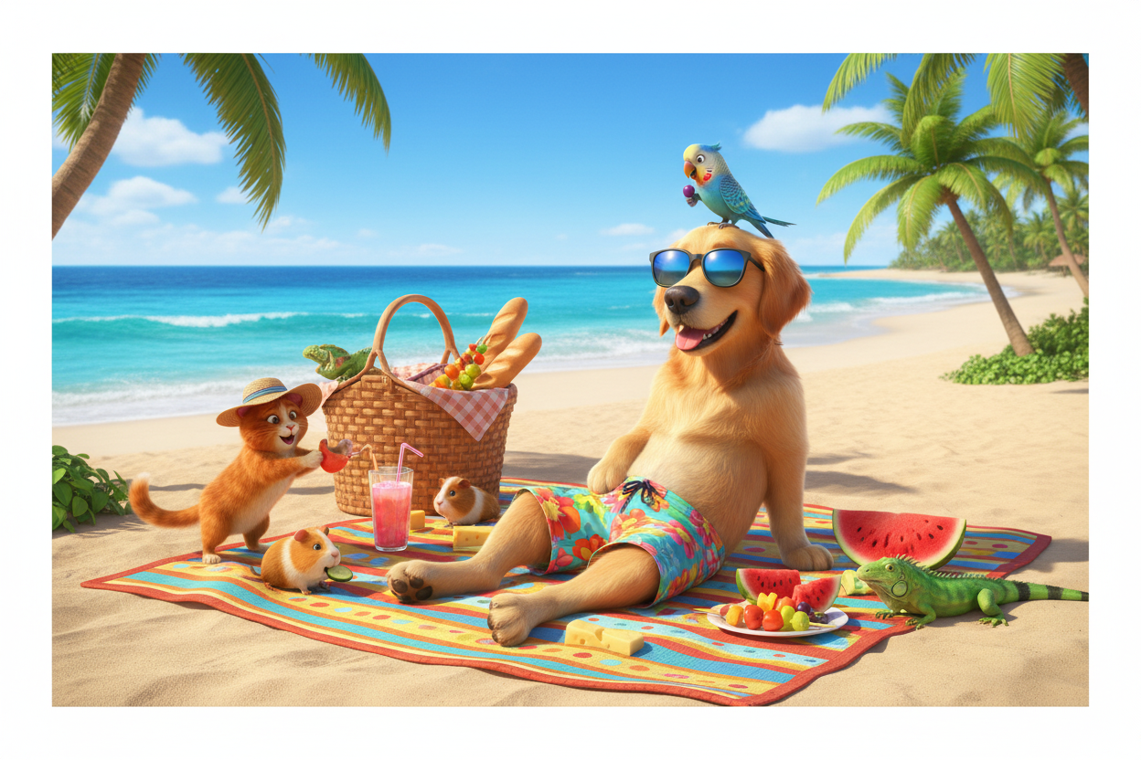 Pups Summer Beach Picnic