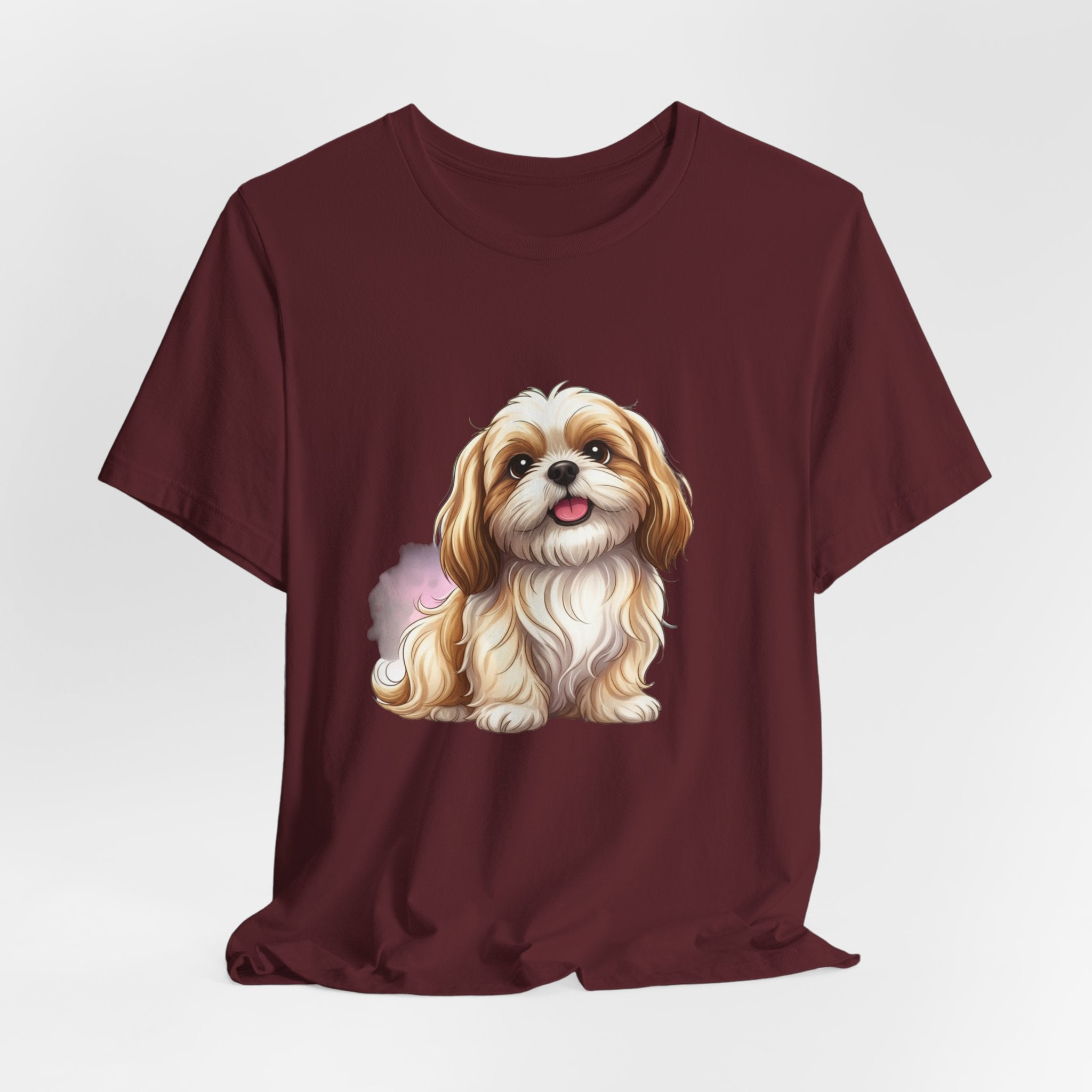 Shih Tzu Puppy T-Shirt – Adorable Cartoon Dog Tee for Pet Lovers