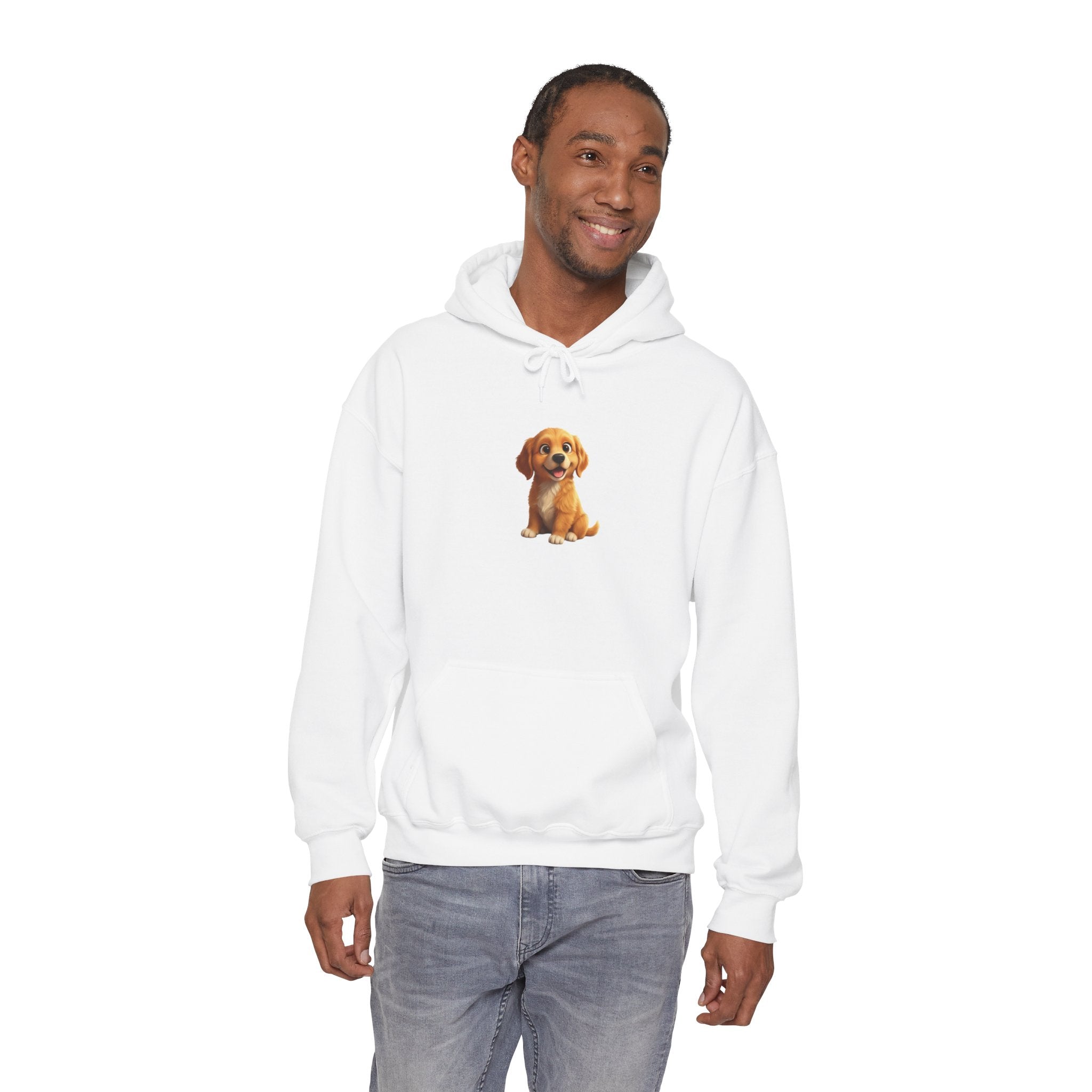 Puppy Golden Retriever Hoodie — Adorable Sitting Dog Graphic Sweatshirt