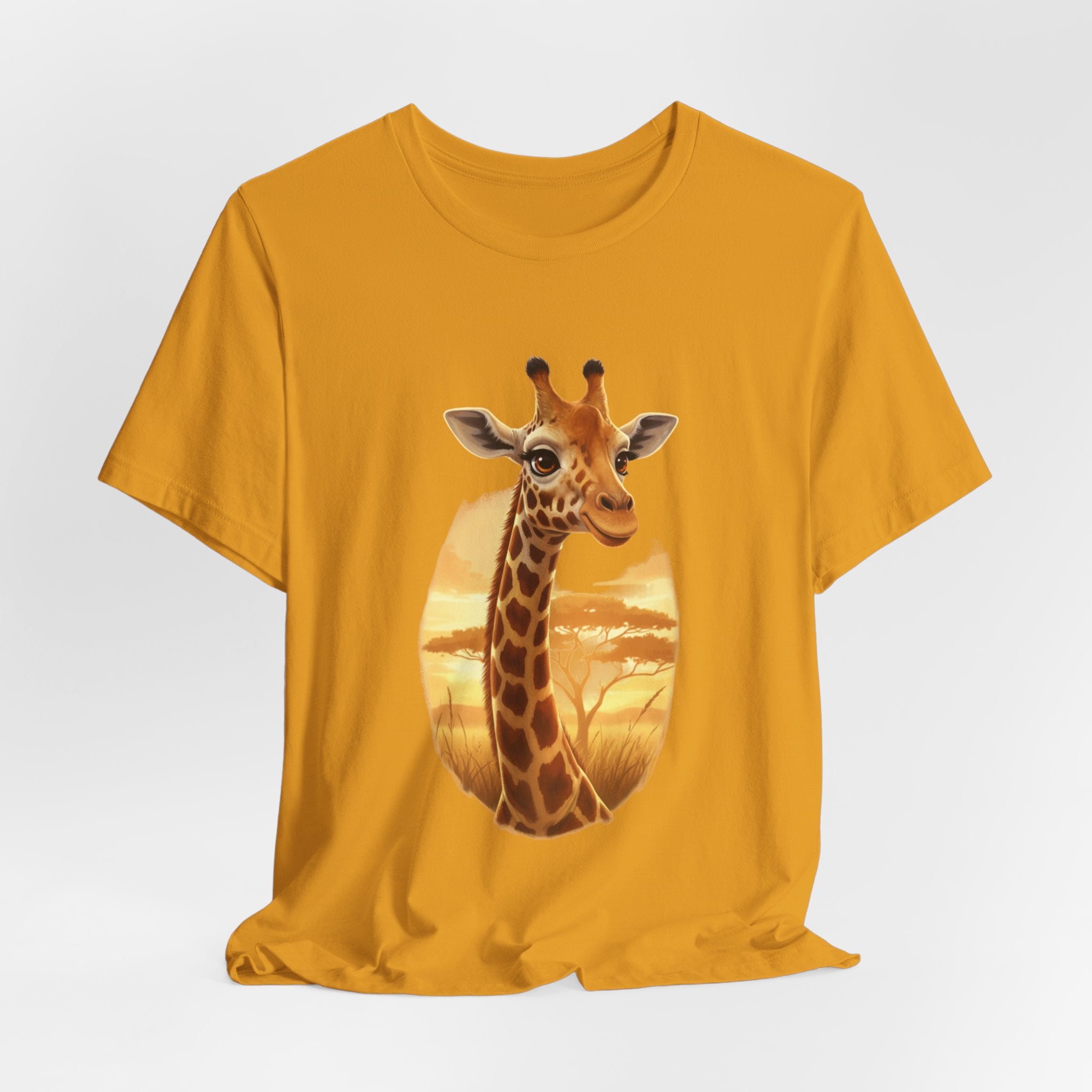 Giraffe Sunset Tee - Safari Wildlife Graphic T-Shirt