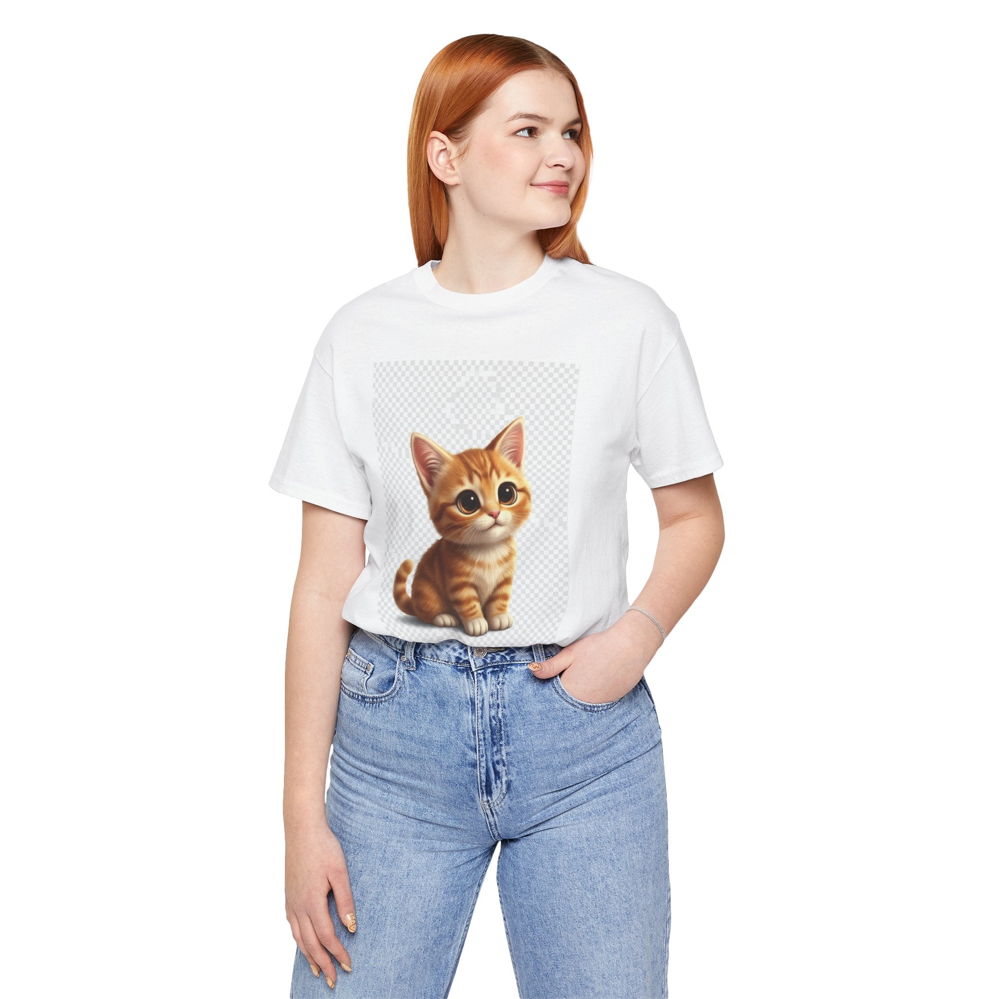 Cute Ginger Kitten T-Shirt — Adorable Cat Graphic Tee for Cat Lovers