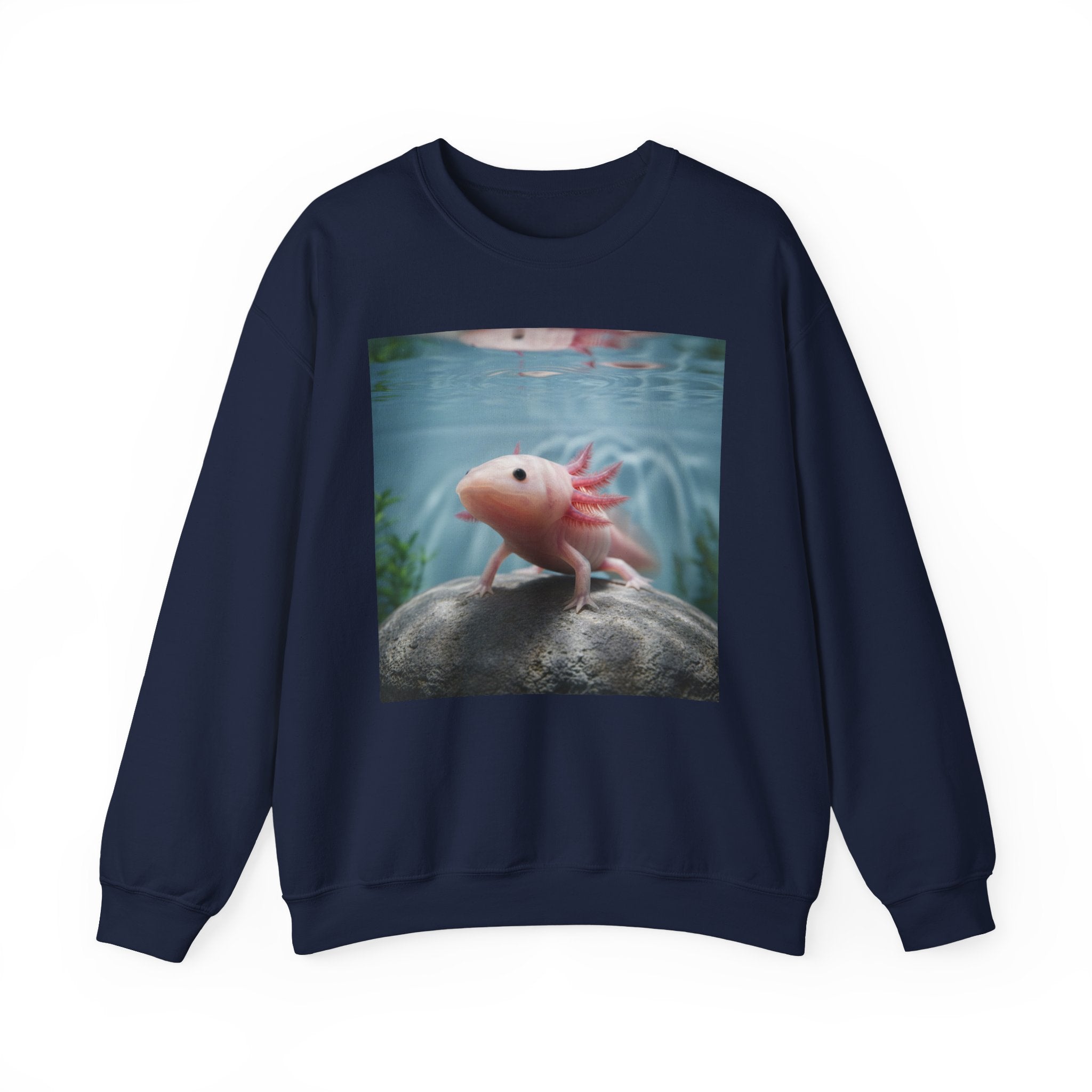 Axolotl Aquarium Sweatshirt — Cute Aquatic Pet Graphic Crewneck