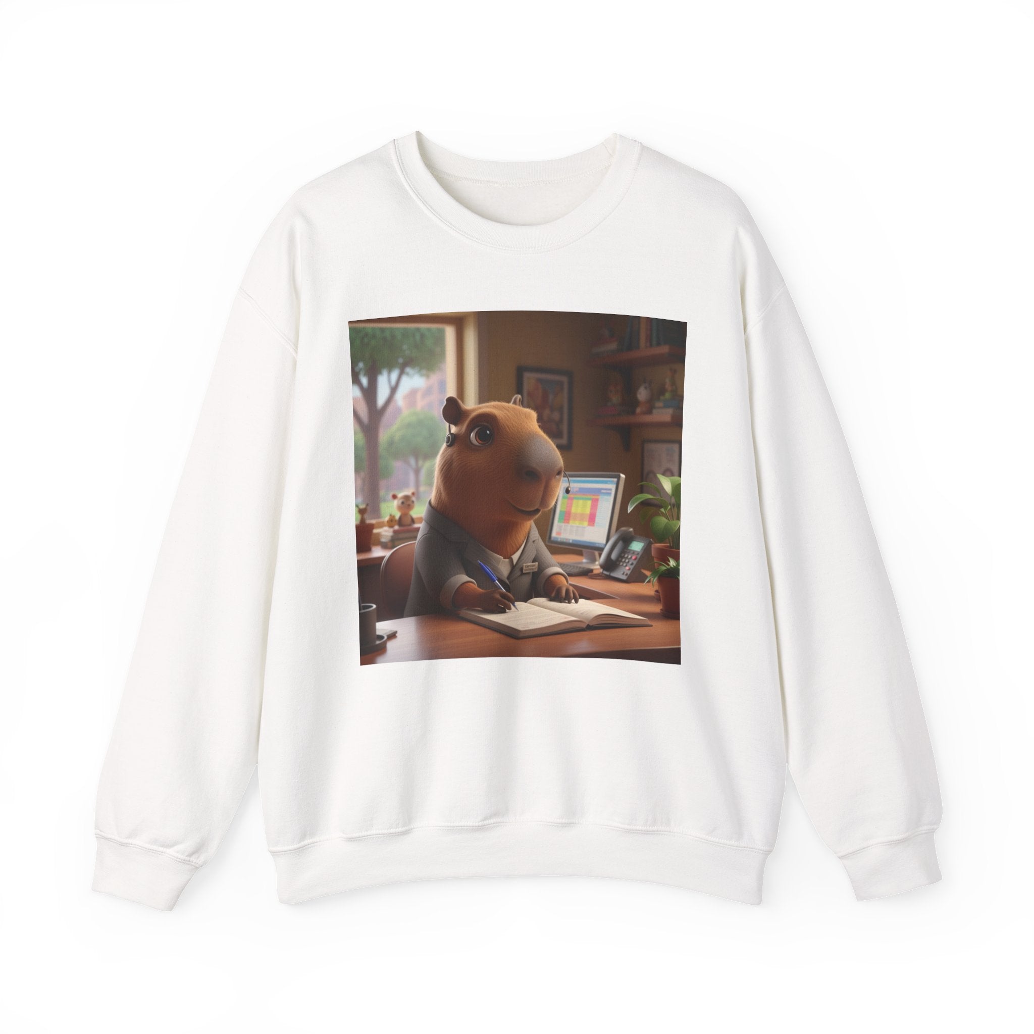 Capybara Desk Scene Sweatshirt