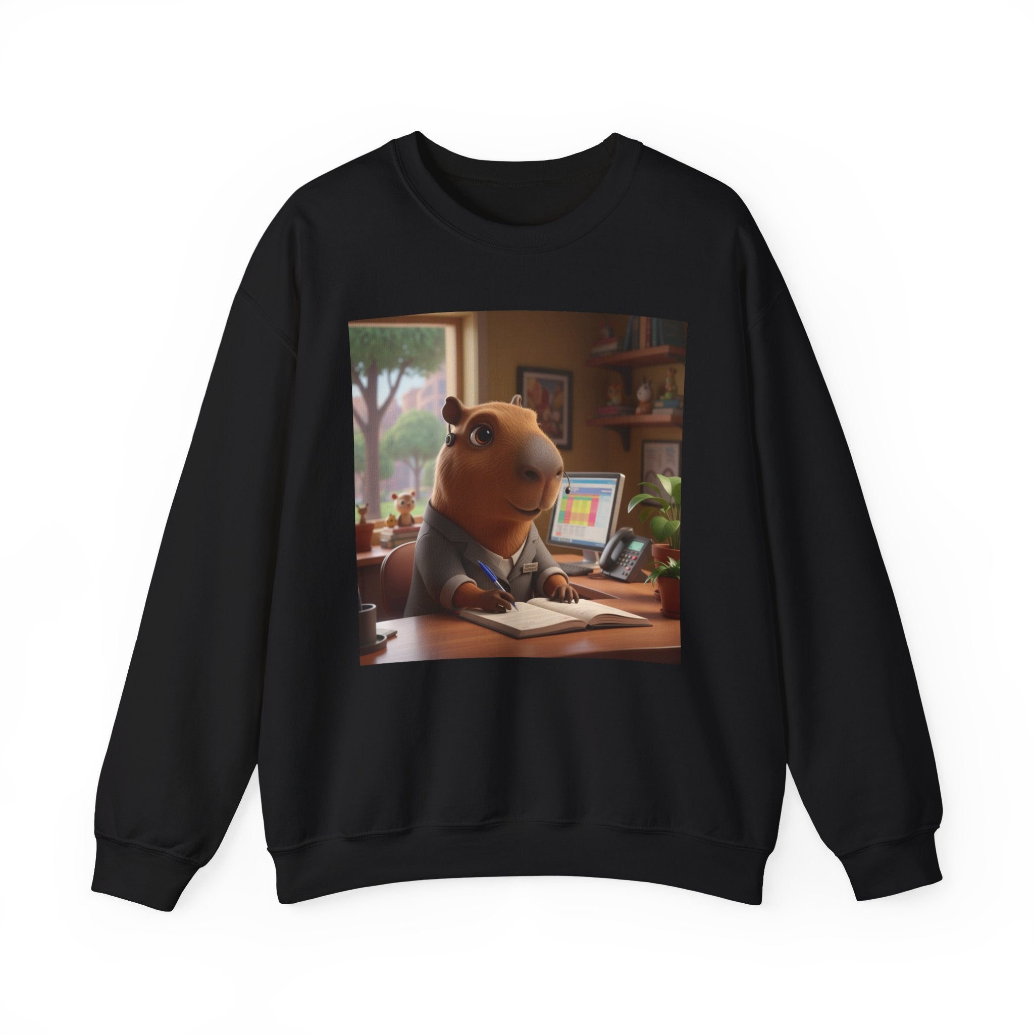 Capybara Desk Scene Sweatshirt