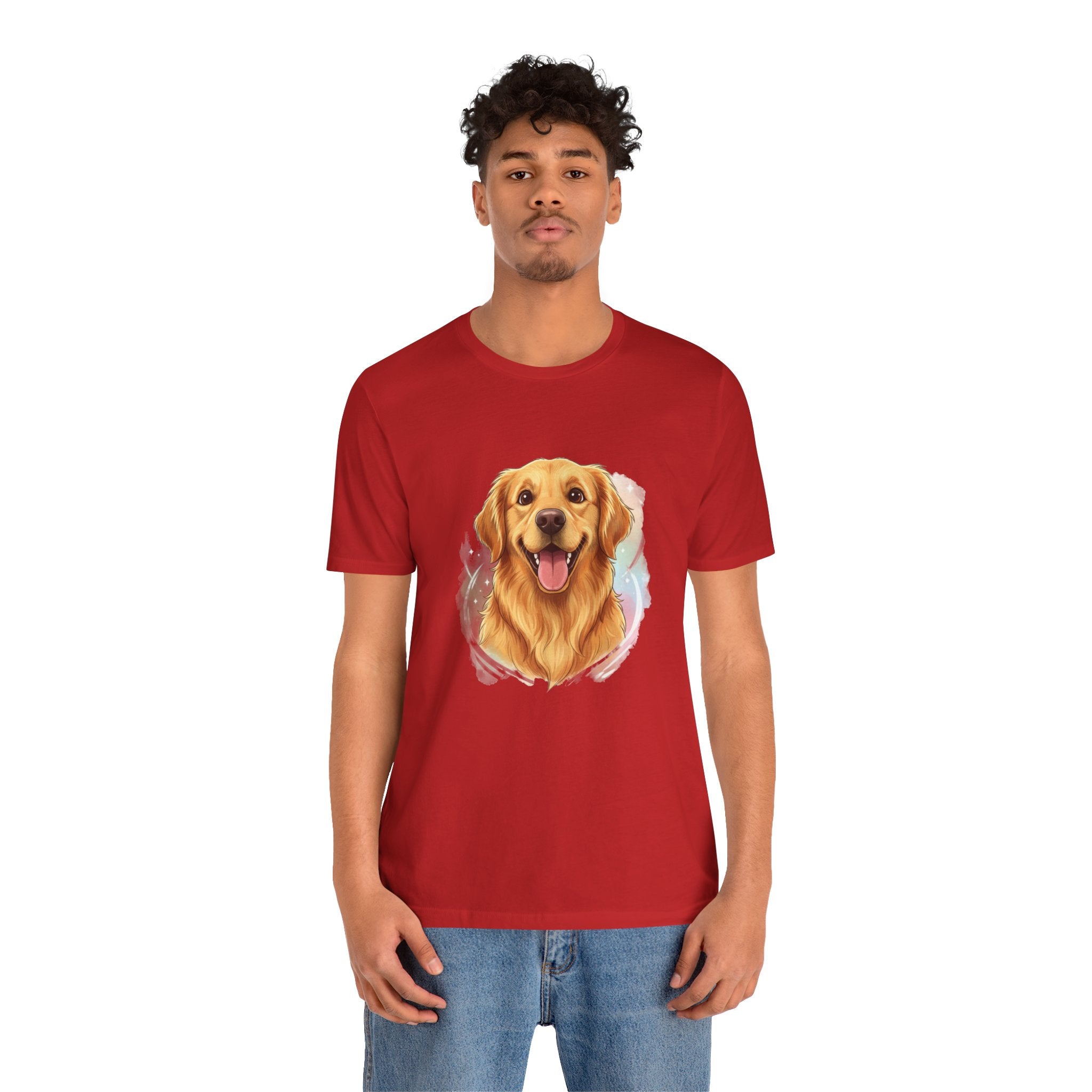 Golden Retriever Portrait T-Shirt — Happy Dog Tee for Pet Lovers