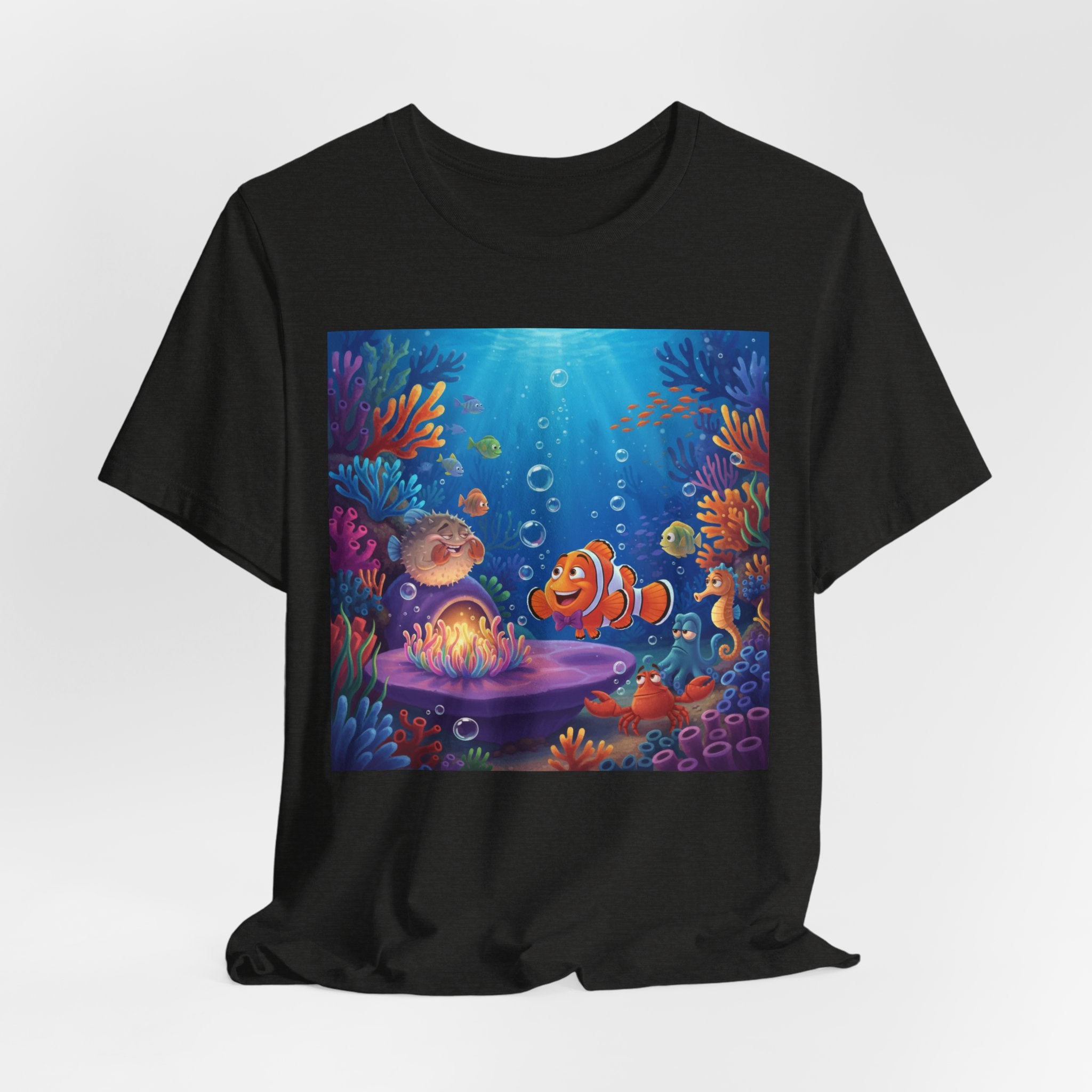 Undersea Coral Reef Fish Tee — Colorful Ocean Scene T-Shirt