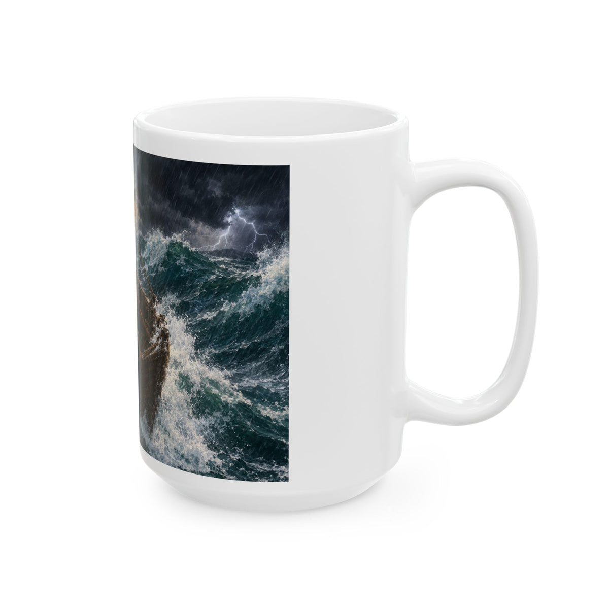 Hulabuloo — Jesus Calming the Storm — Bible Ceramic Mug