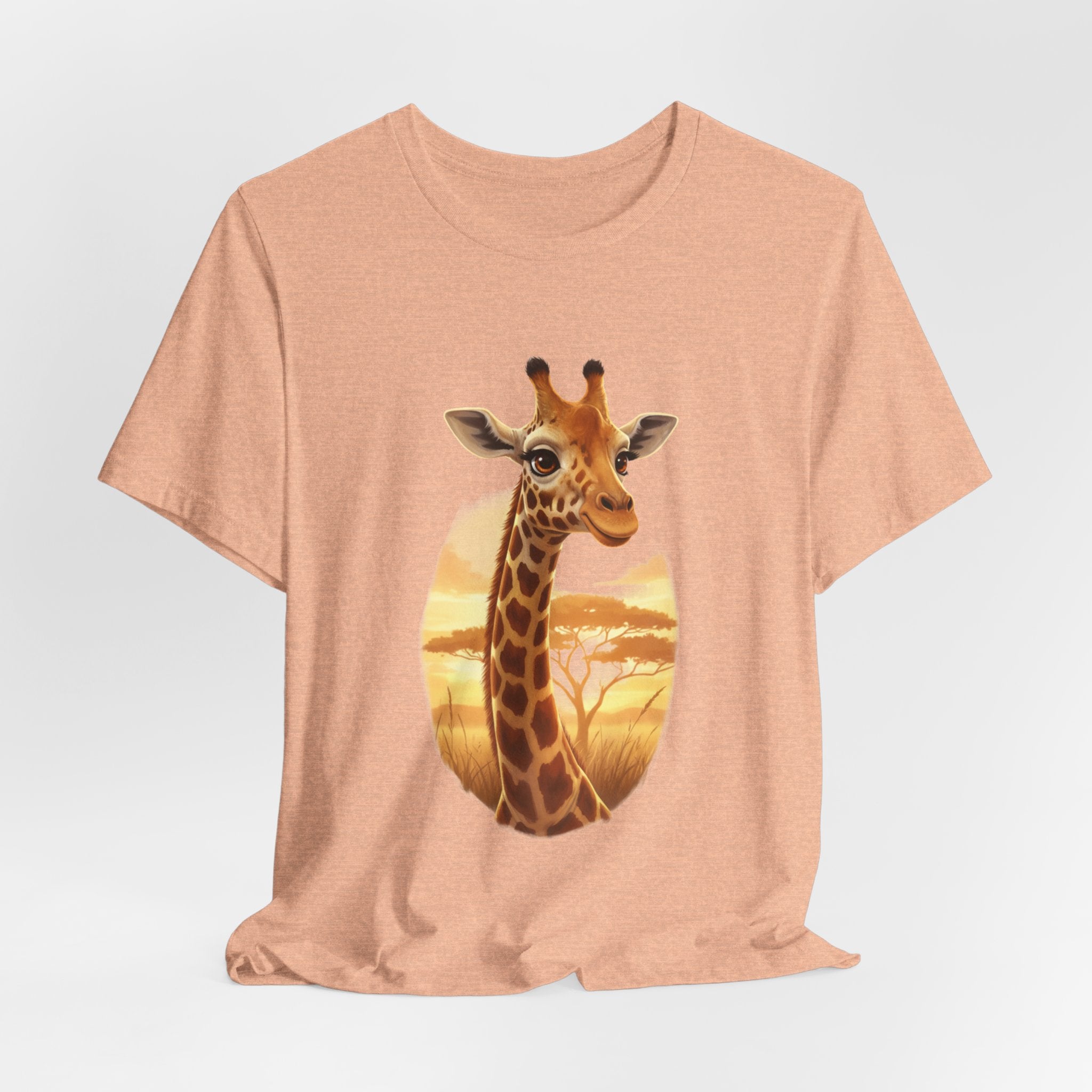 Giraffe Sunset Tee - Safari Wildlife Graphic T-Shirt