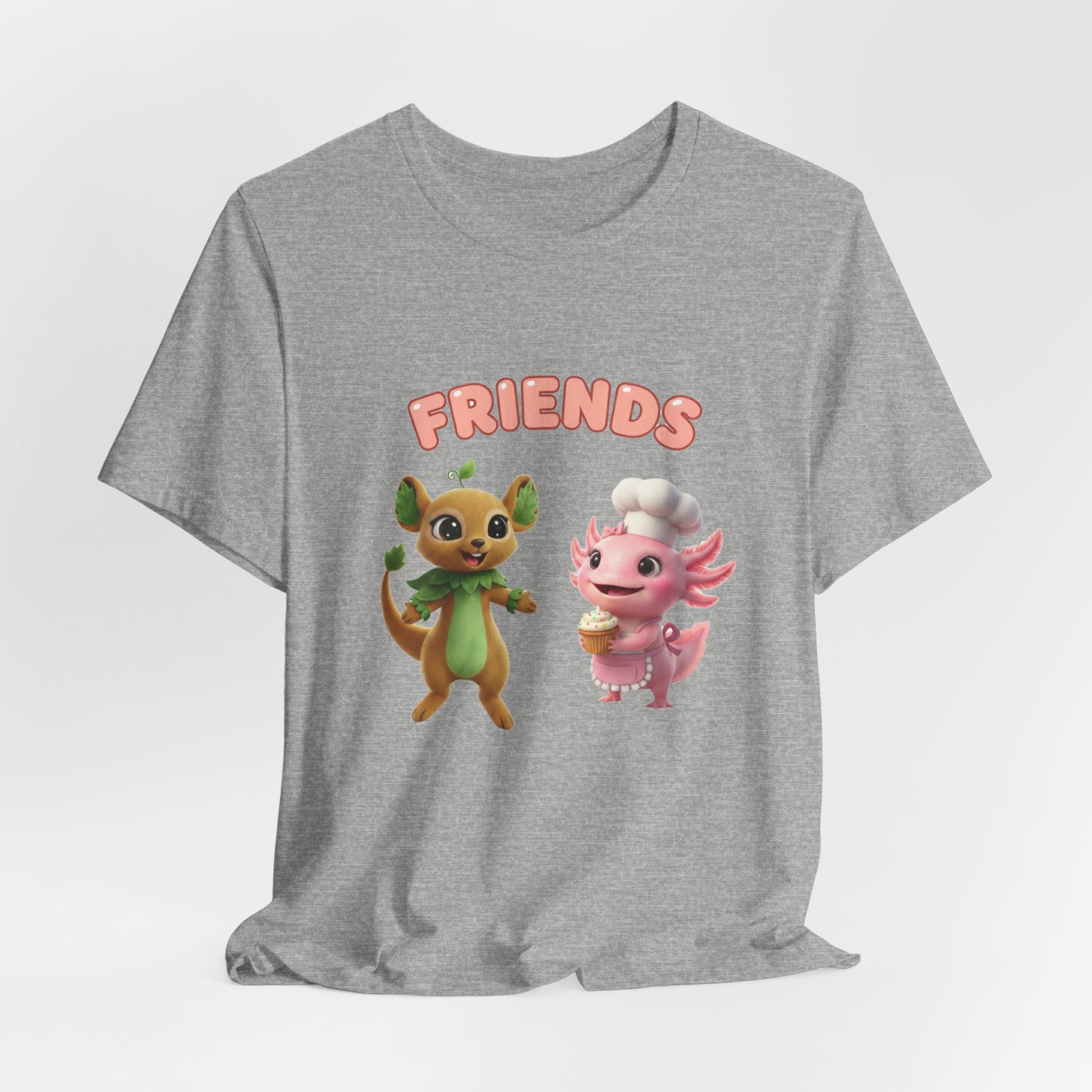 Lifaru with Cute Axolotl Baker Tee — Playful Animal Friendship T‑Shirt