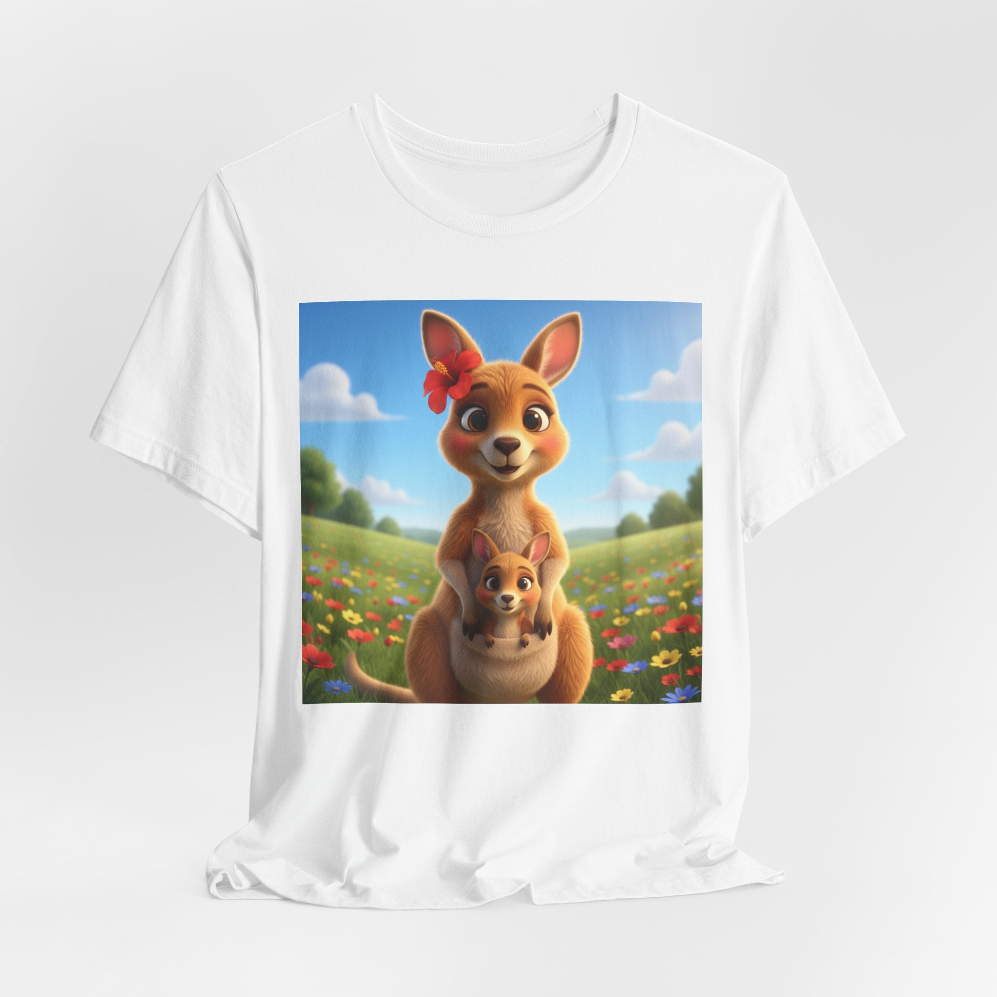 Kangaroo Mama & Joey Cute Graphic Tee