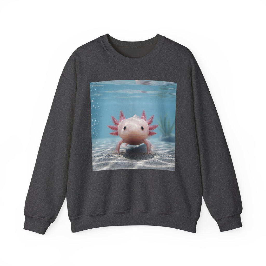 Axolotl Smiles Crewneck Sweatshirt – Cute Underwater Axolotl Pullover