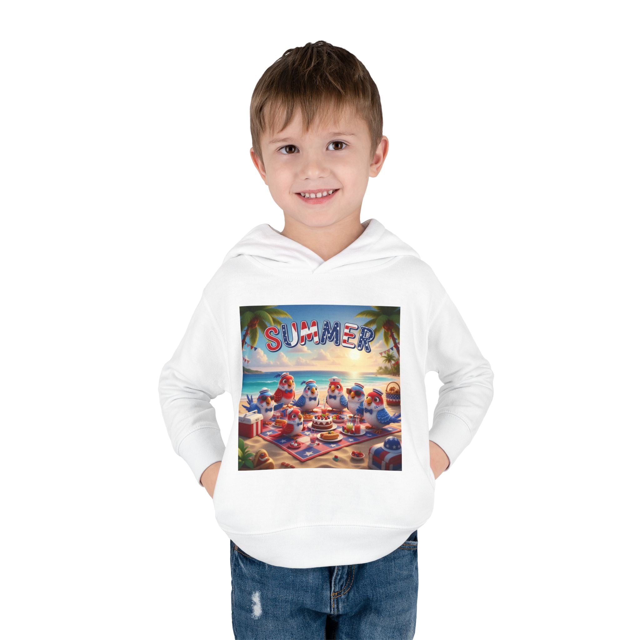 Tweets — 'SUMMER' Beach Scene Toddler Hoodie