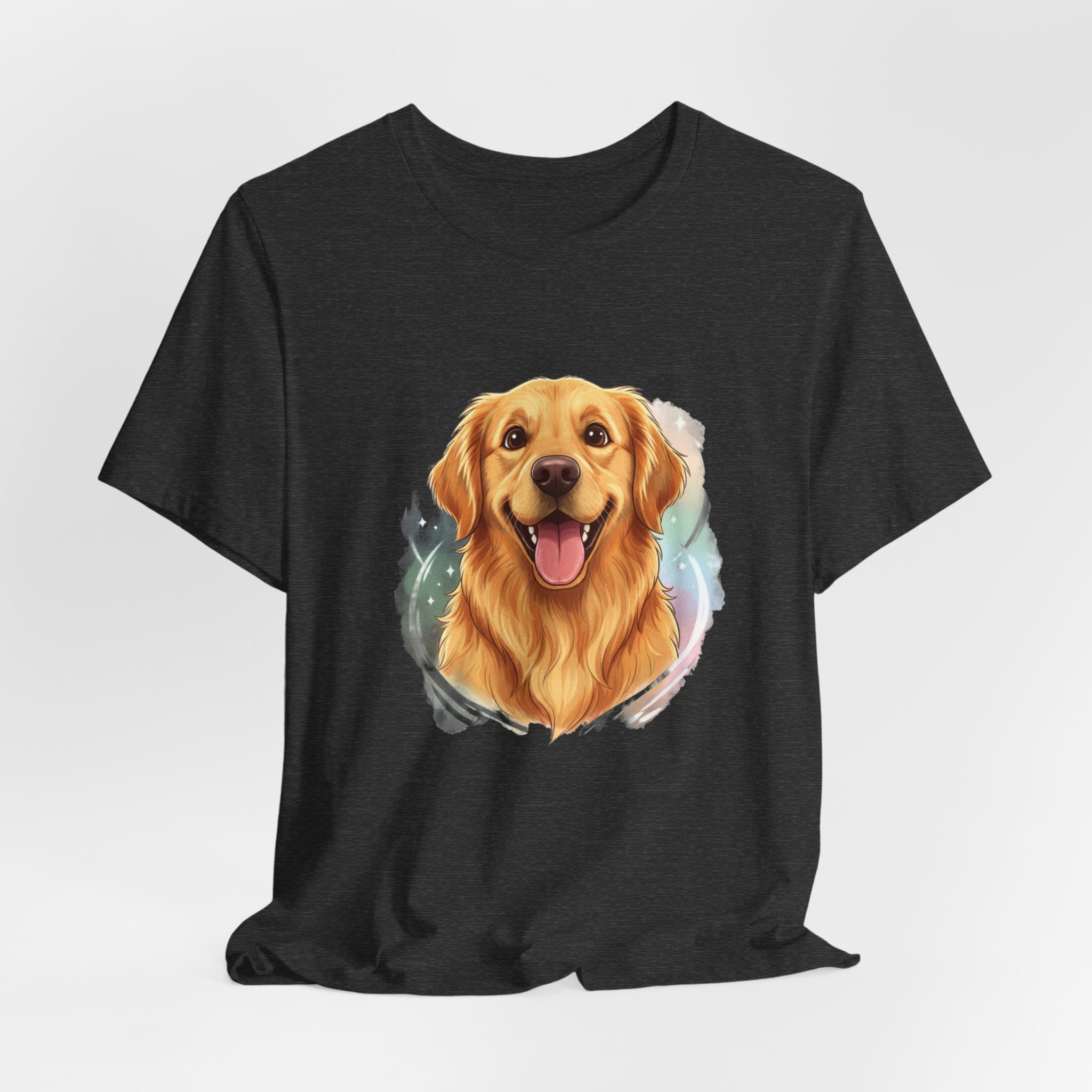 Golden Retriever Portrait T-Shirt — Happy Dog Tee for Pet Lovers