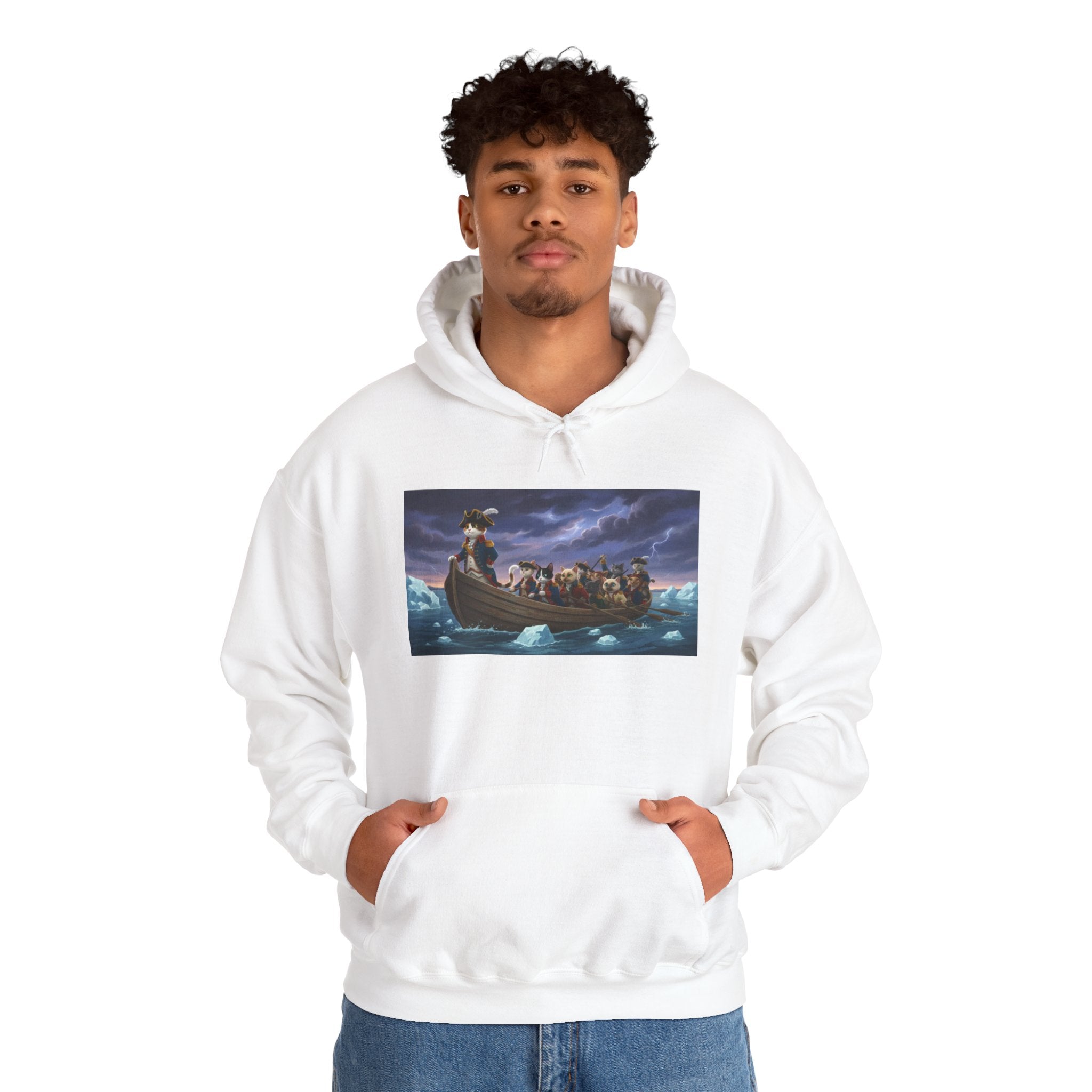Washington Kitty Hoodie – Mythic Night Voyage Graphic Sweatshirt