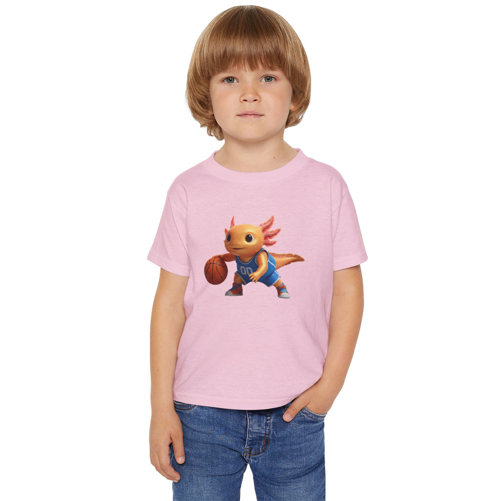 Axolotl Basketball Toddler T-Shirt — Cute Court-Ready Kids Tee
