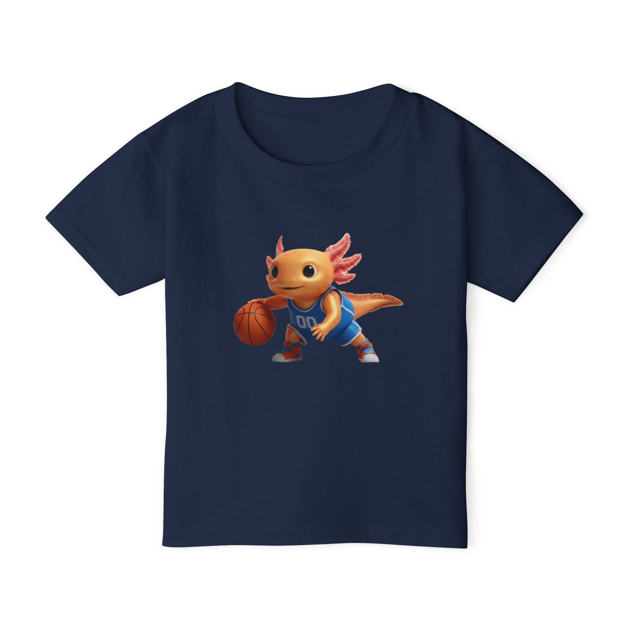 Axolotl Basketball Toddler T-Shirt — Cute Court-Ready Kids Tee