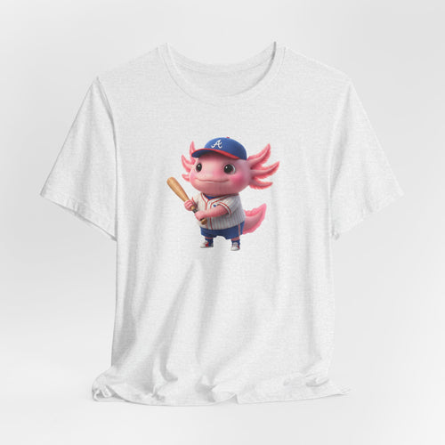 Axolotl Baseball Boy T-Shirt — Cute Pink Axolotl Batter Tee