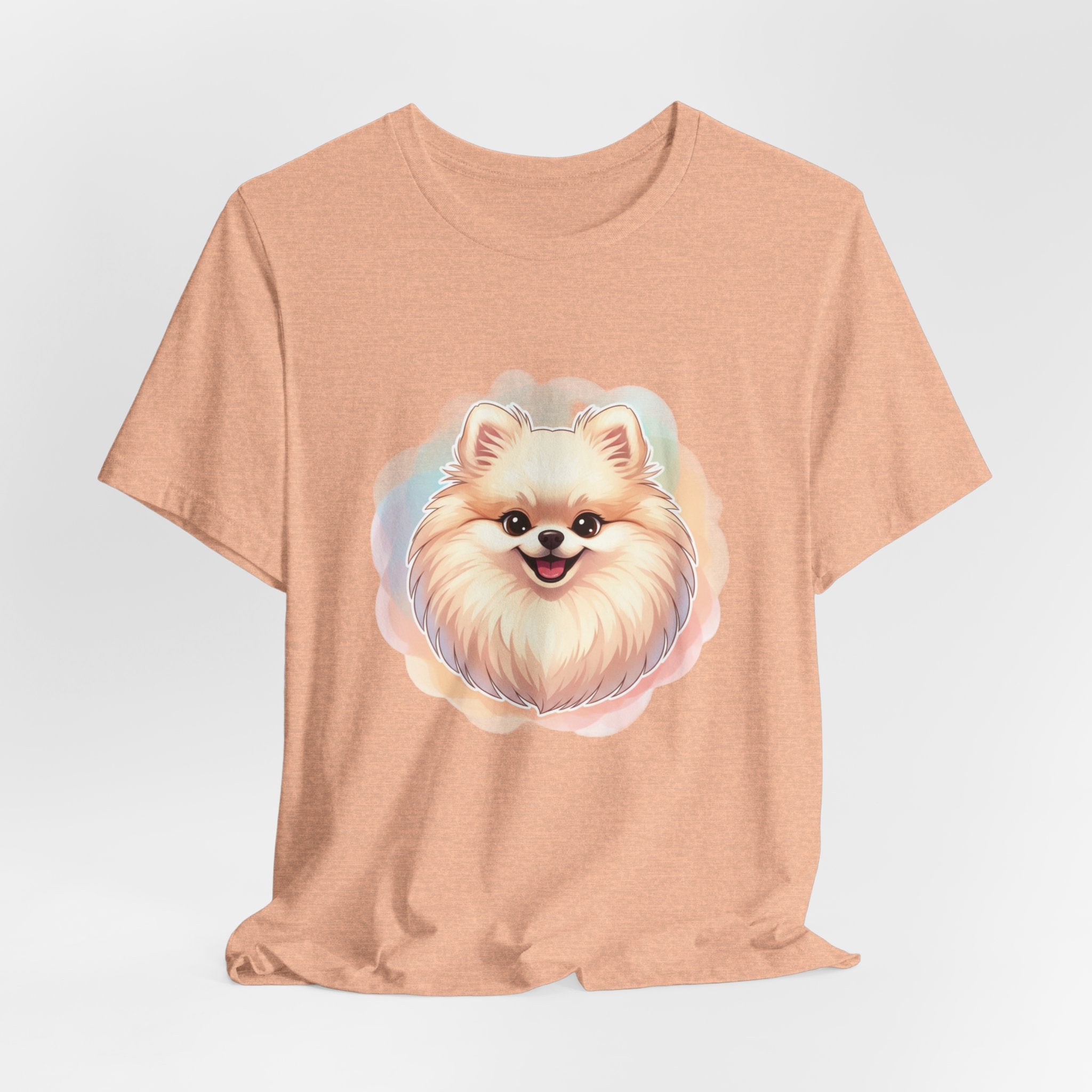 Pomeranian Dog Portrait Tee — Cute Fluffy Pomeranian Graphic T-Shirt