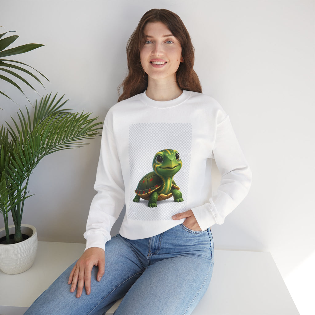 Turtle Sweatshirt – Adorable Green Turtle Crewneck