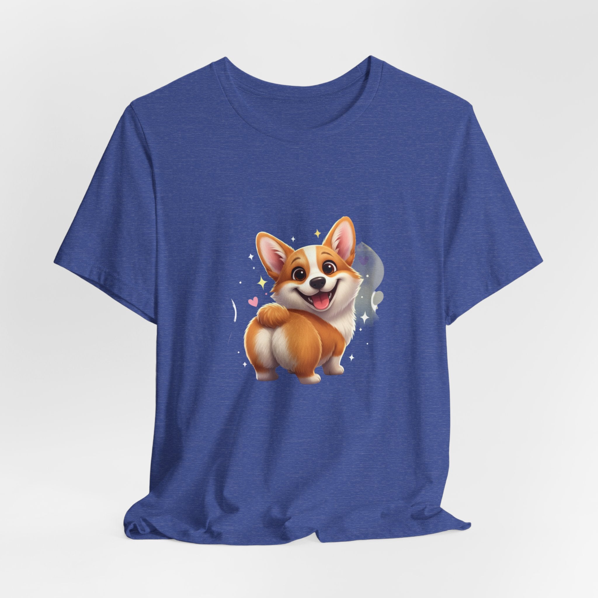 Cute Smiling Corgi T-Shirt — Adorable Cartoon Dog Tee for Pet Lovers