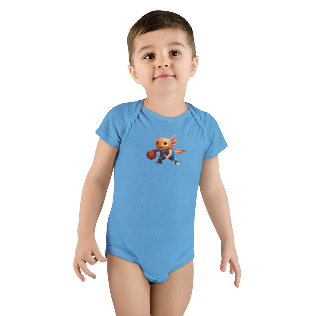 Axolotl Basketball Baby Onesie — Cute Sports Infant Bodysuit