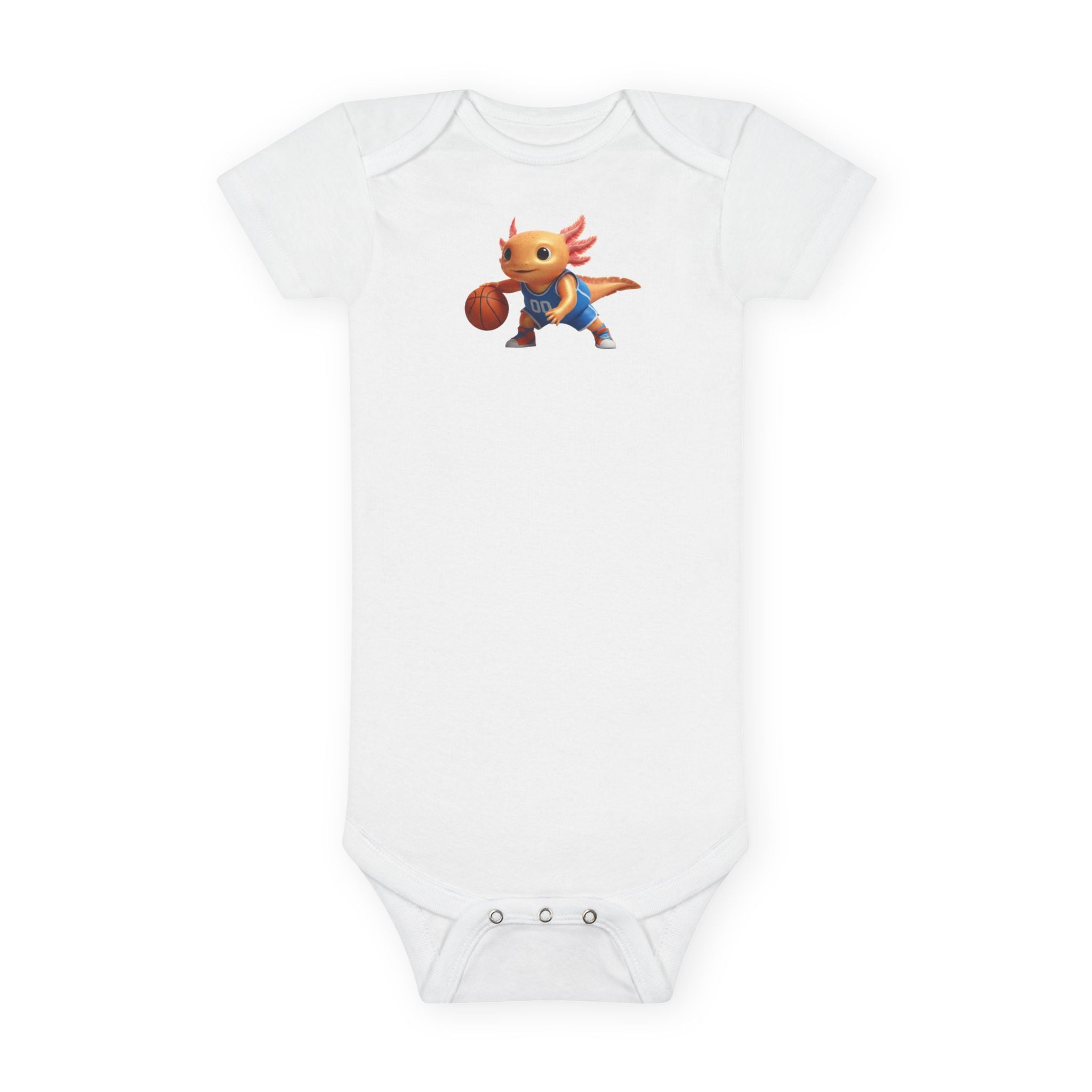 Axolotl Basketball Baby Onesie — Cute Sports Infant Bodysuit