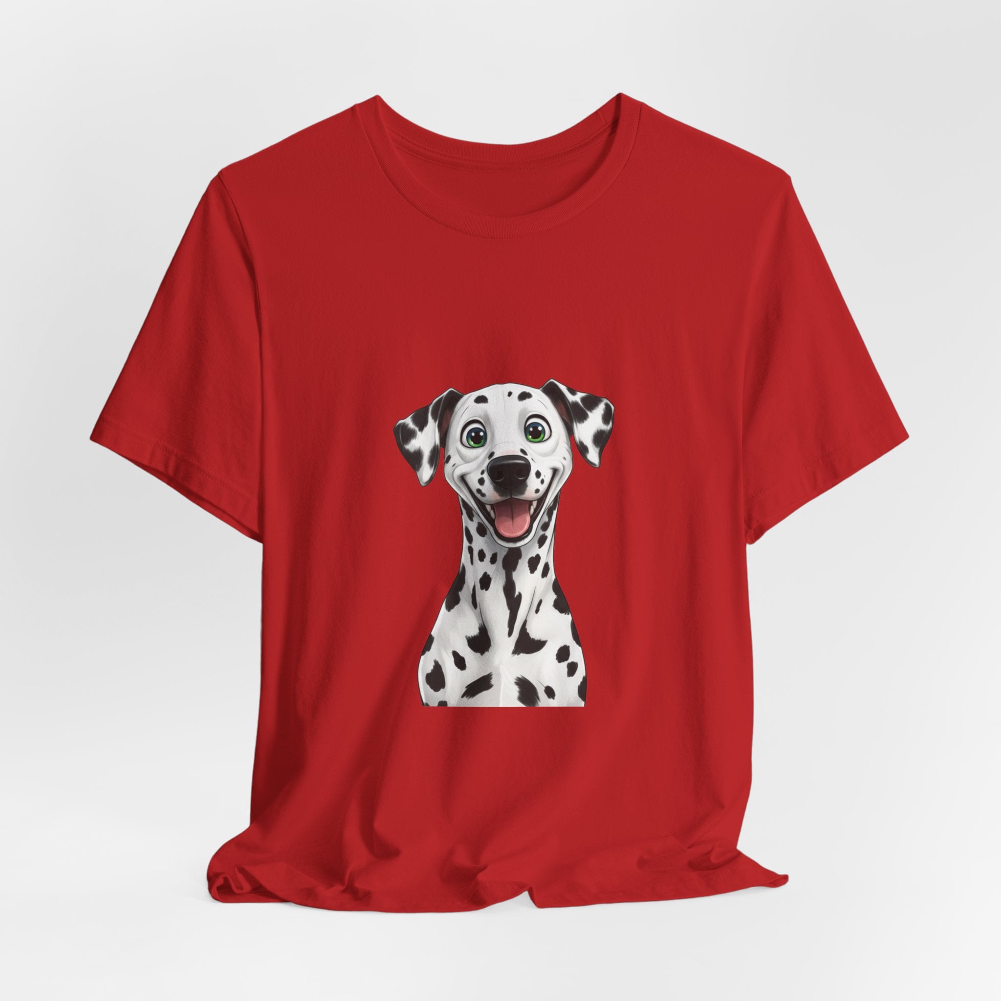 Happy Dalmatian Dog T-Shirt — Cute Spot Puppy Tee for Dog Lovers