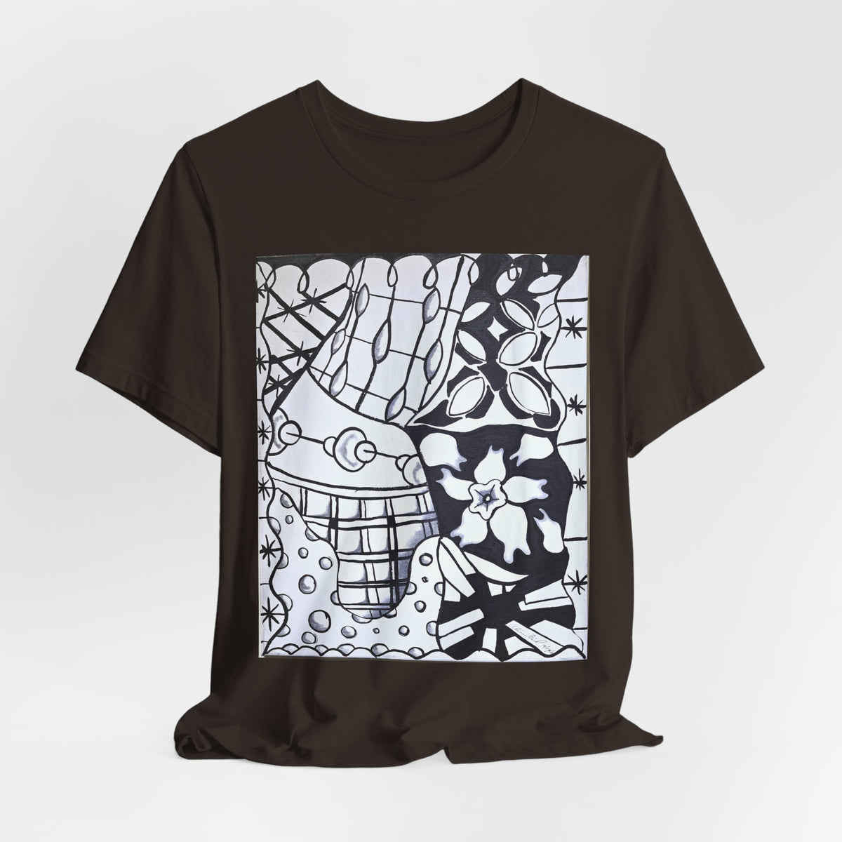 Alicia Wilson — Abstract Black & White Patchwork — T-Shirt