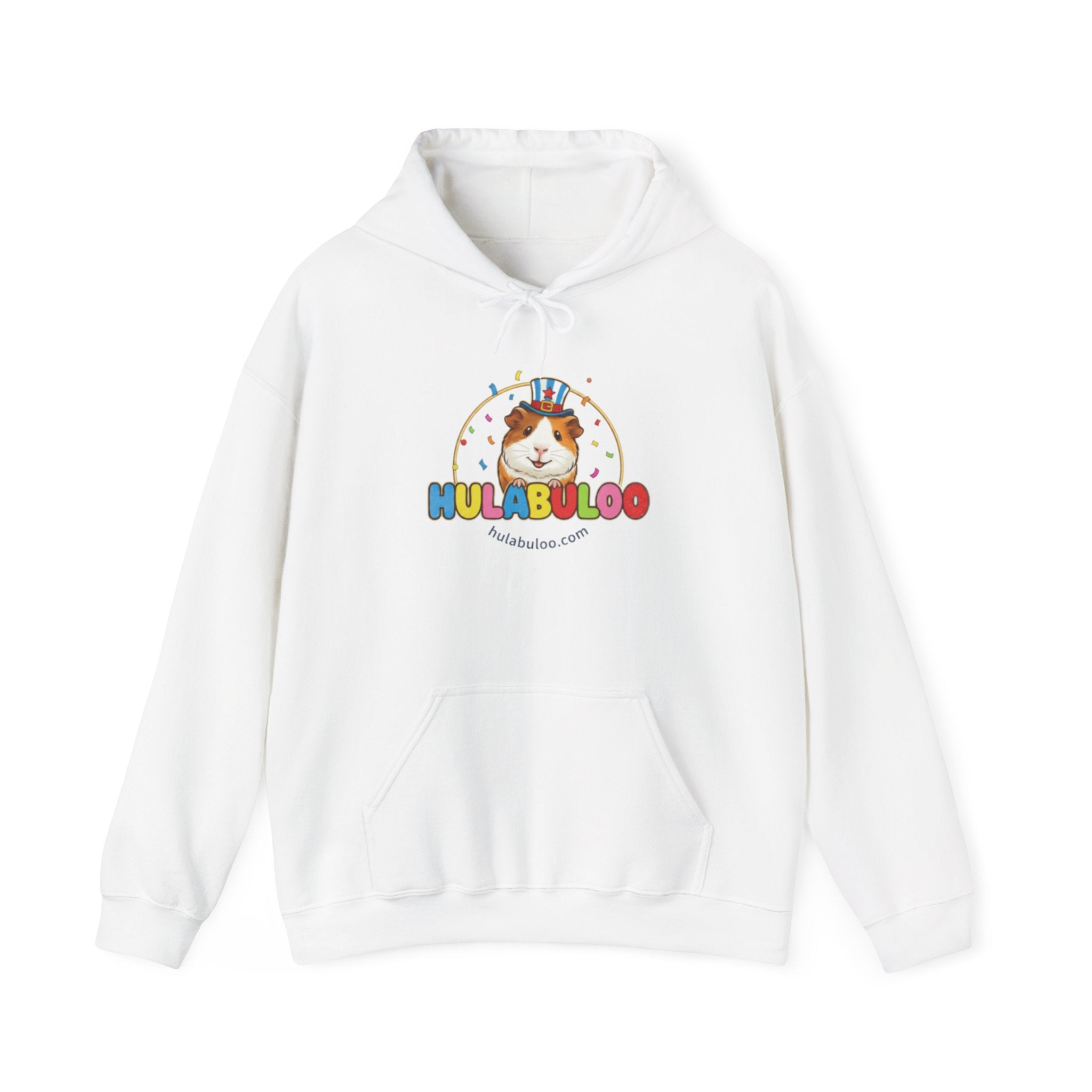 Hulabuloo Guinea Pig Logo Hoodie — Cute Colorful Pet Brand Sweatshirt
