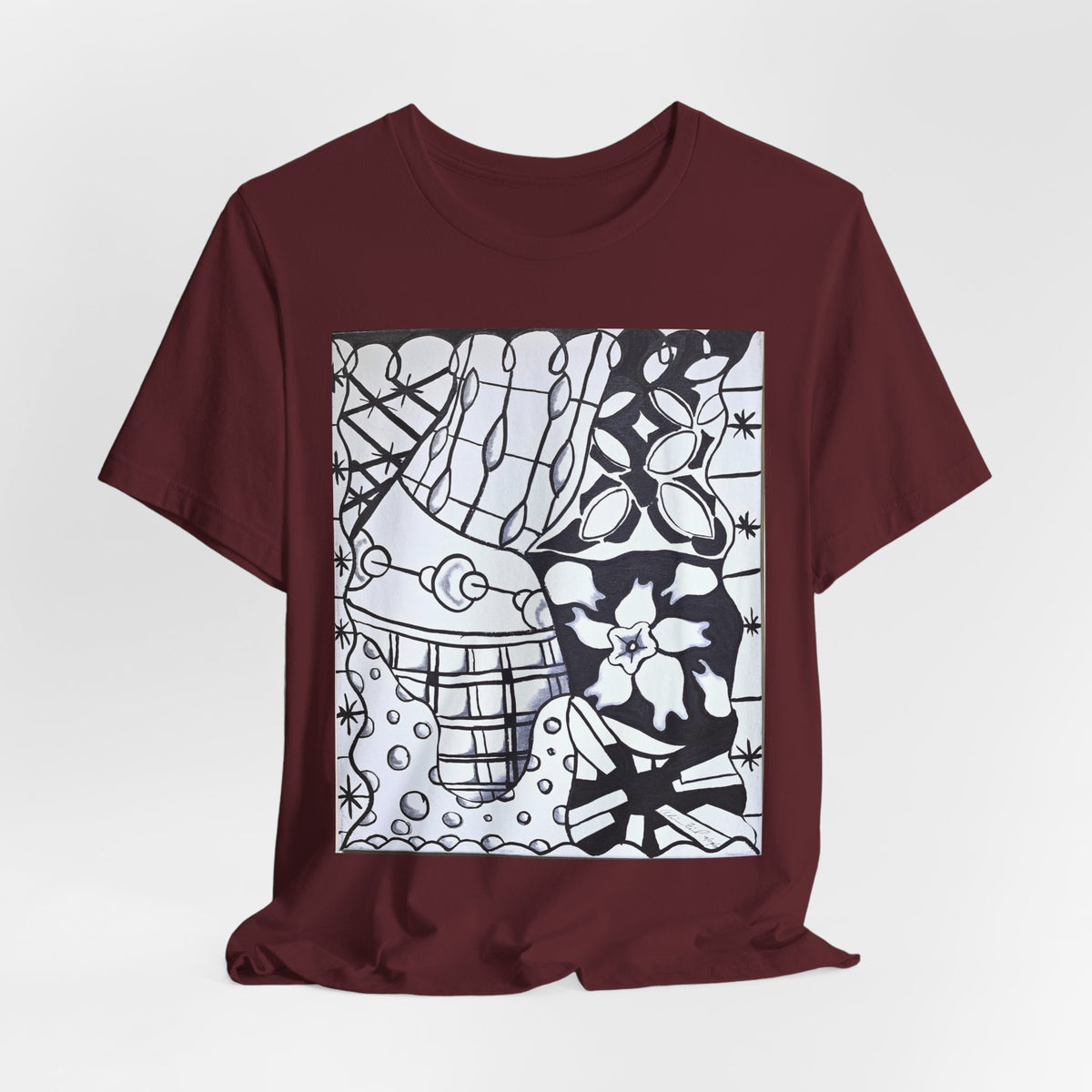 Alicia Wilson — Abstract Black & White Patchwork — T-Shirt