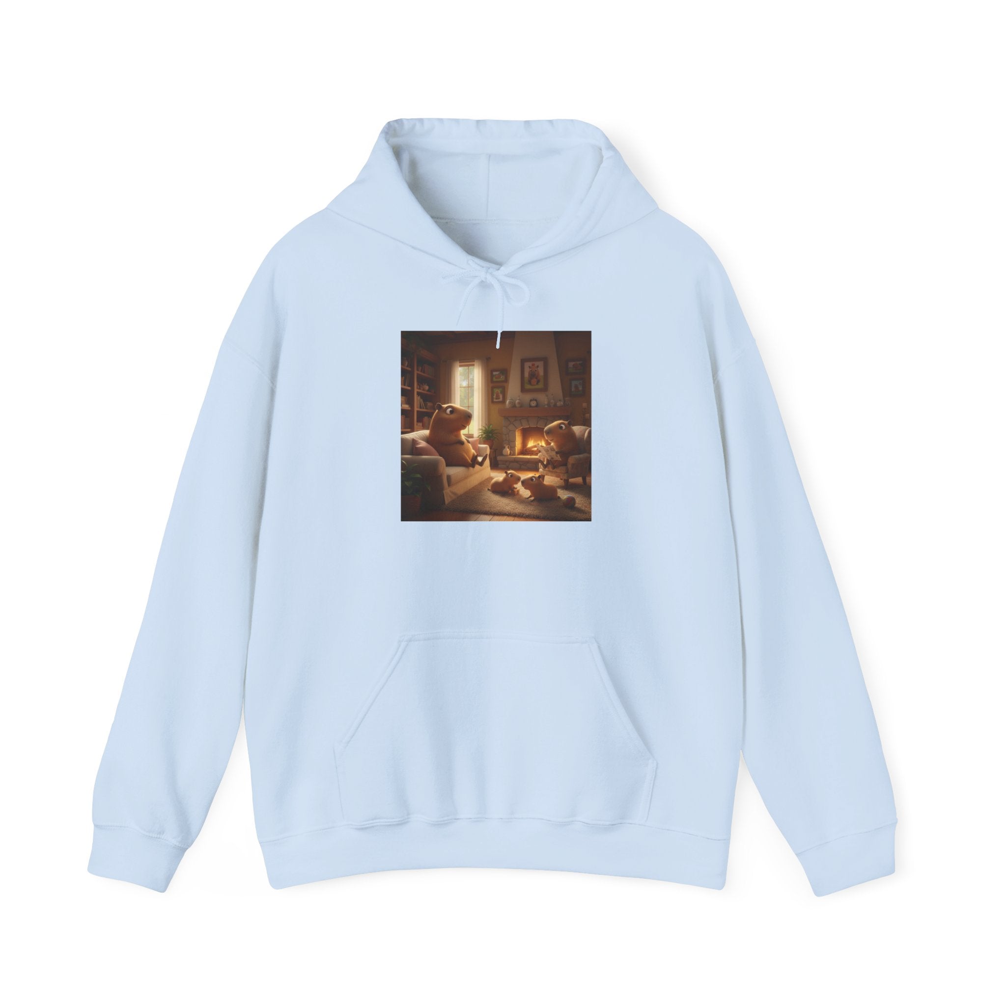 Capybara Family Hoodie — Vintage Warmth Graphic Sweatshirt