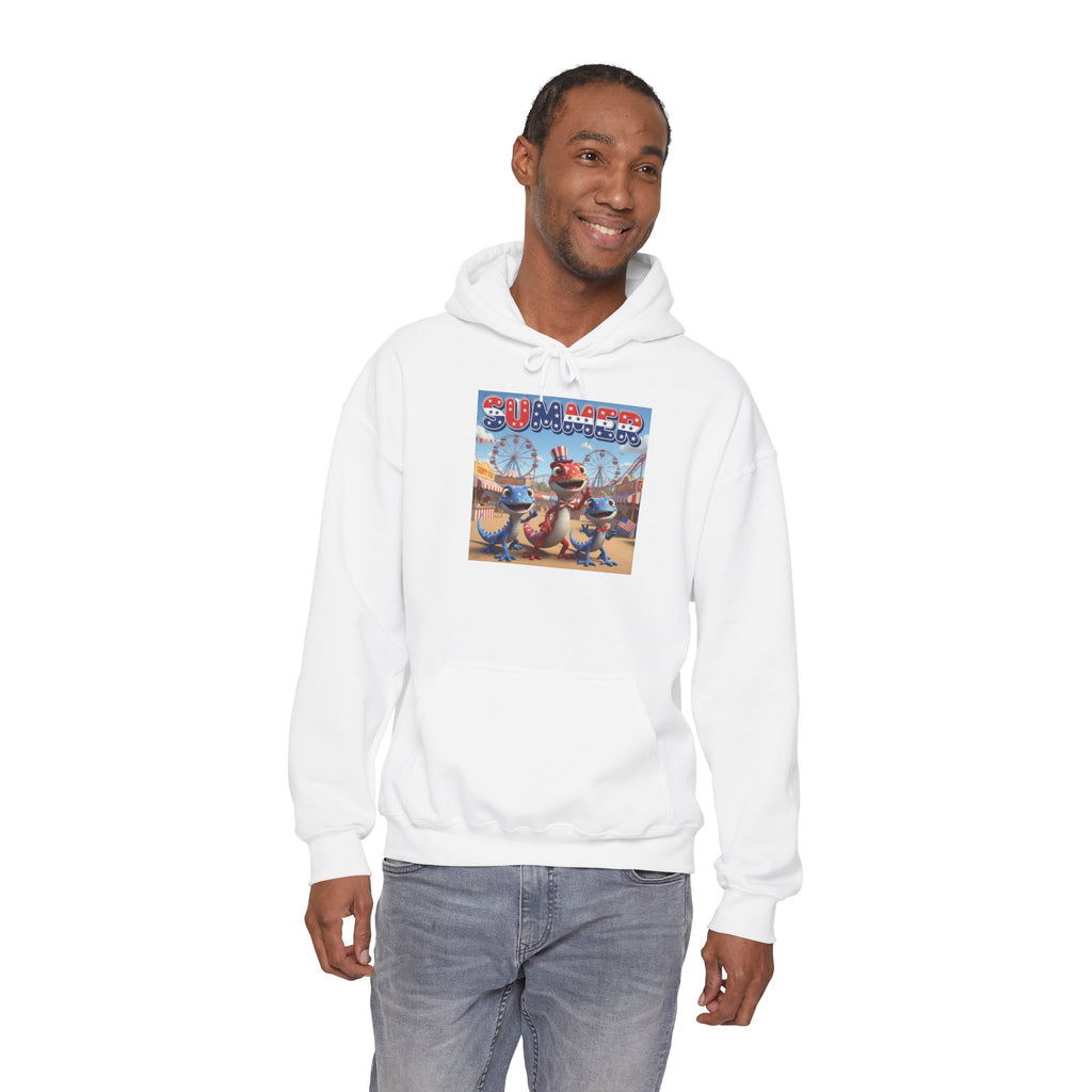 Lizard Patriotic Squad Hoodie – USA 4th of July Lizard Family Graphic Sweatshirt