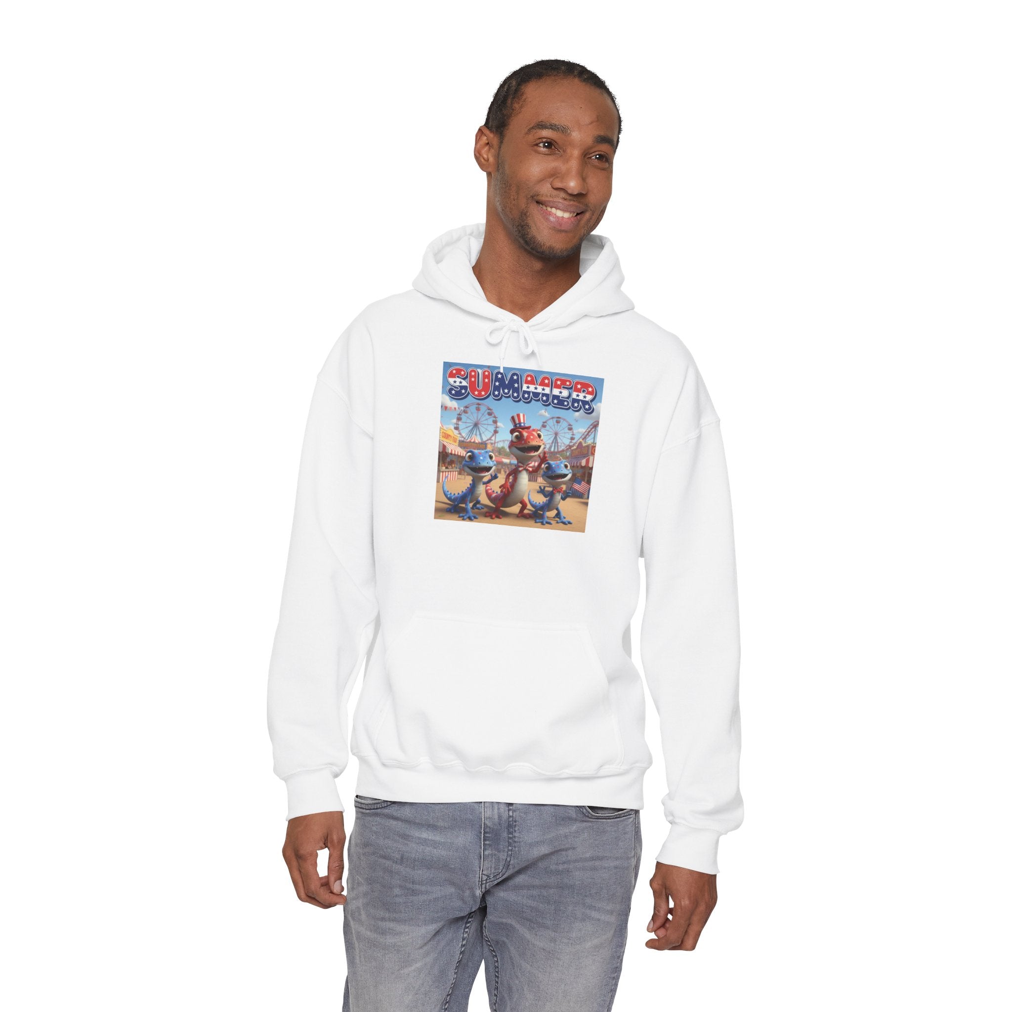 Lizard Patriotic Squad Hoodie – USA 4th of July Lizard Family Graphic Sweatshirt