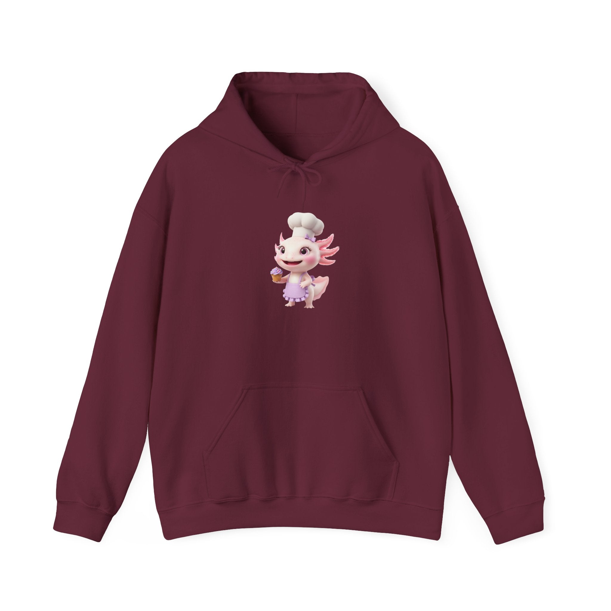 Axolotl  Chef GirlHoodie – Adorable Axolotl Graphic Sweatshirt