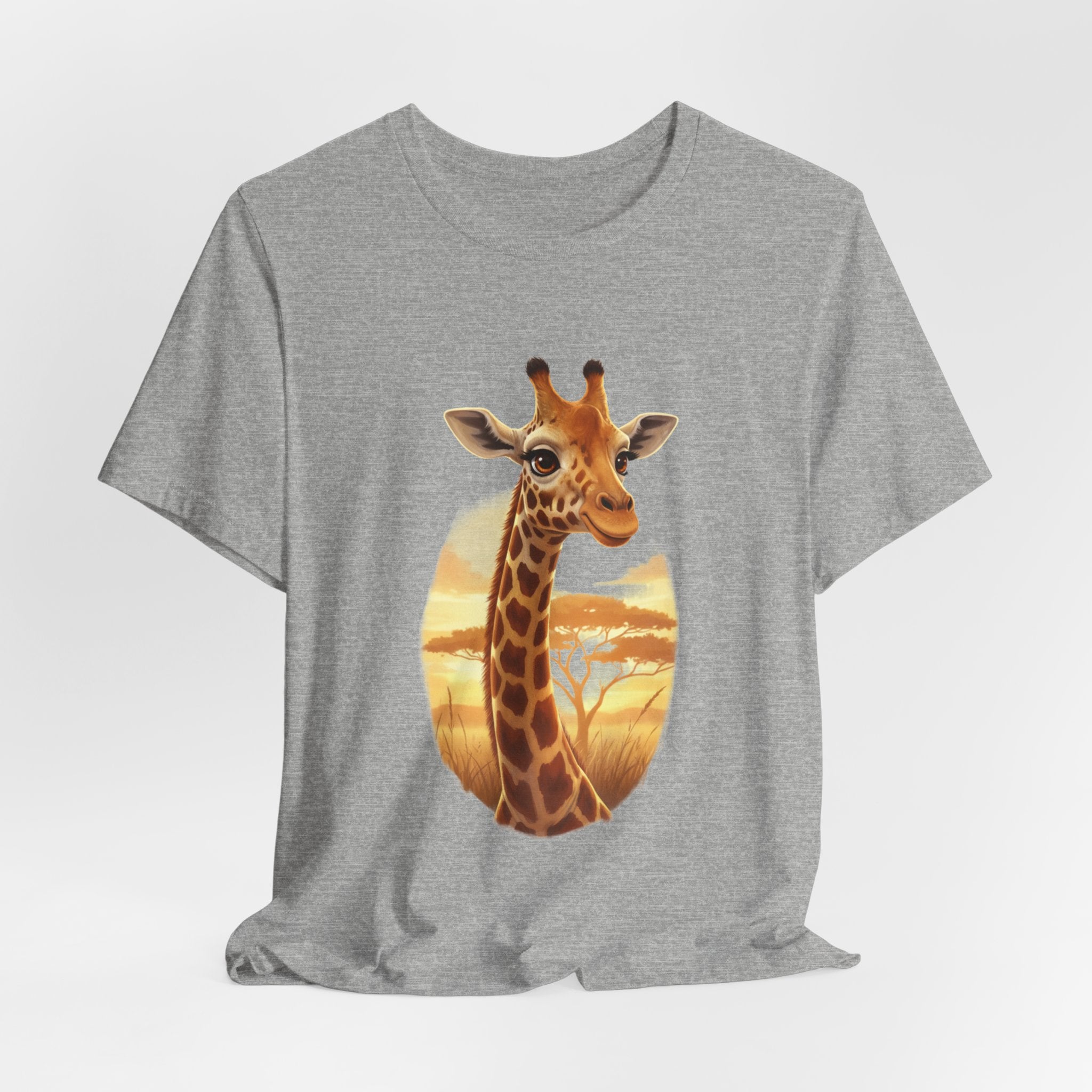 Giraffe Sunset Tee - Safari Wildlife Graphic T-Shirt