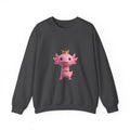 Axolotl Royal Crewneck Sweatshirt — Cute Pink Axolotl with Crown