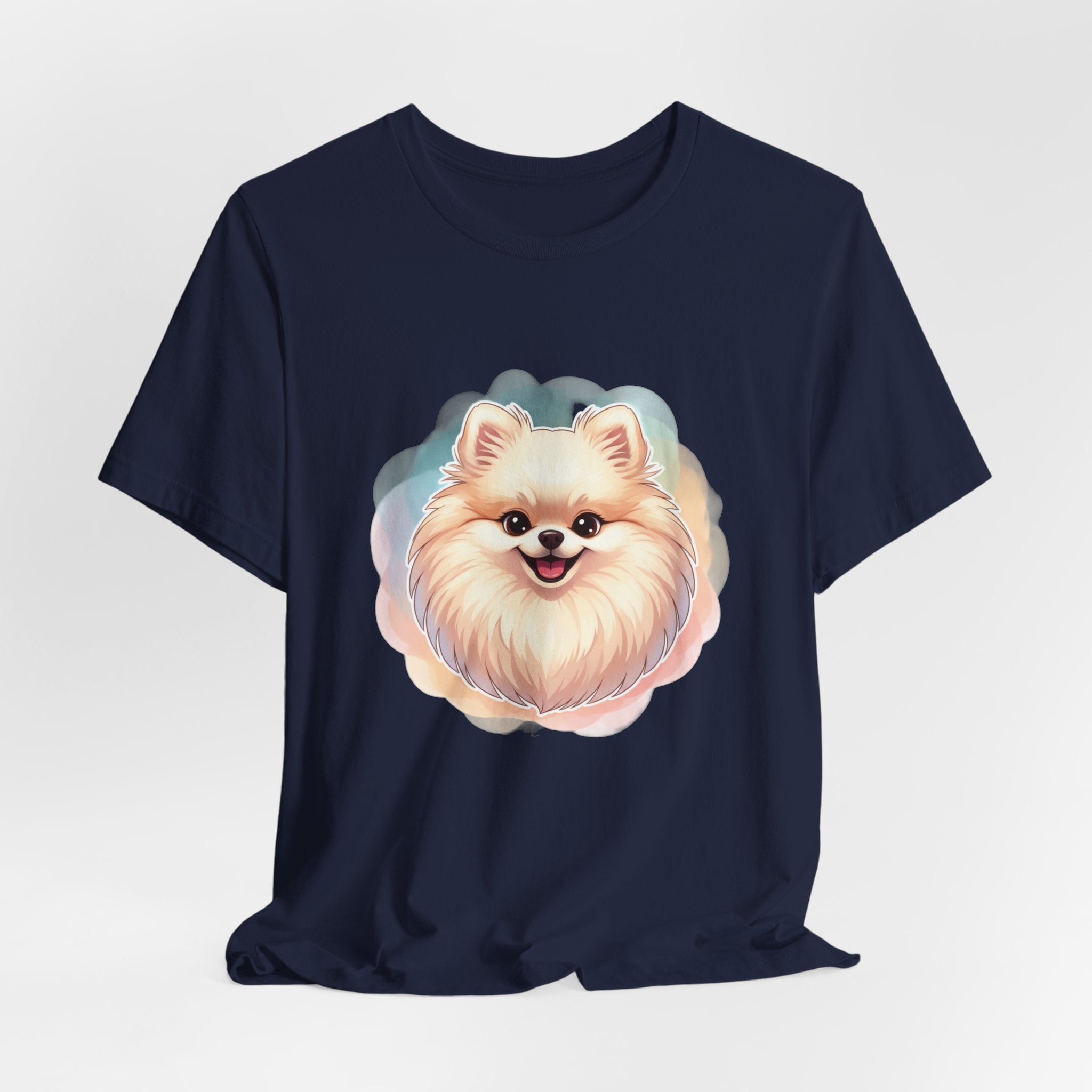 Pomeranian Dog Portrait Tee — Cute Fluffy Pomeranian Graphic T-Shirt