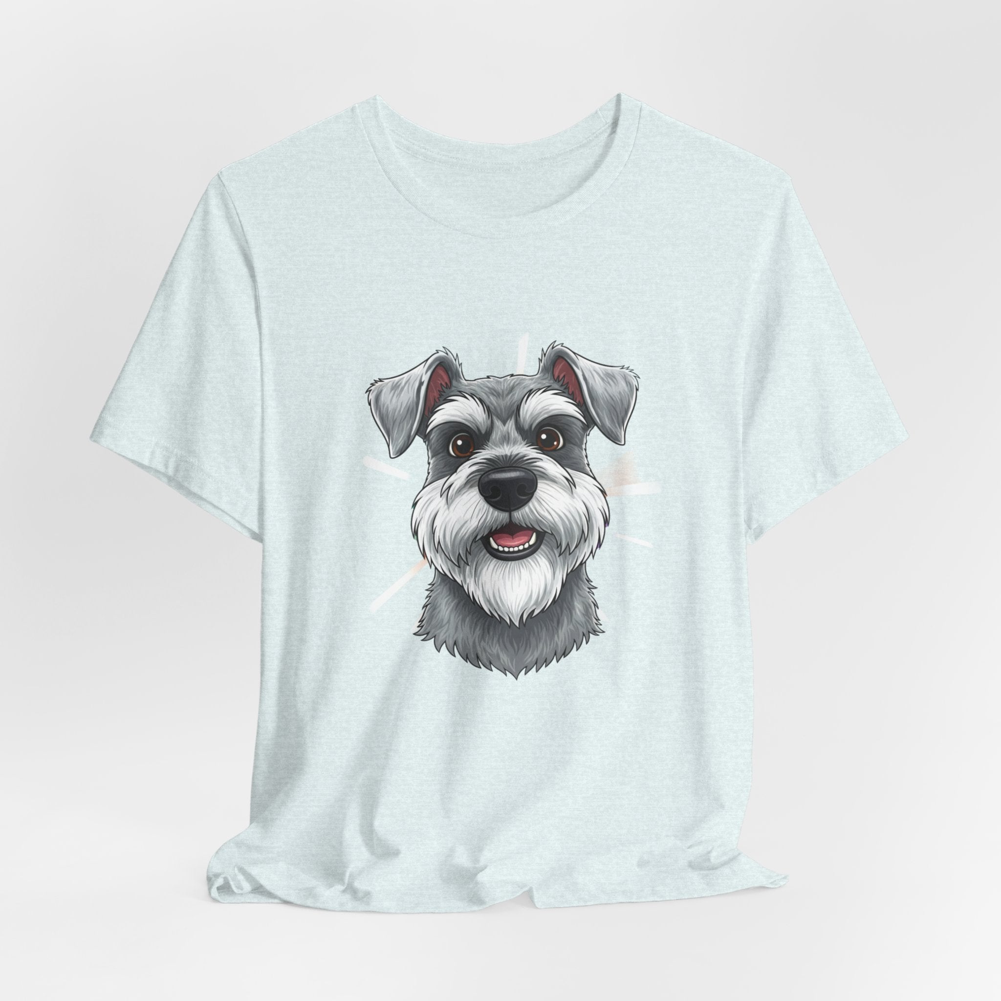 Schnauzer Face T‑Shirt — Cute Dog Portrait Tee for Schnauzer Lovers