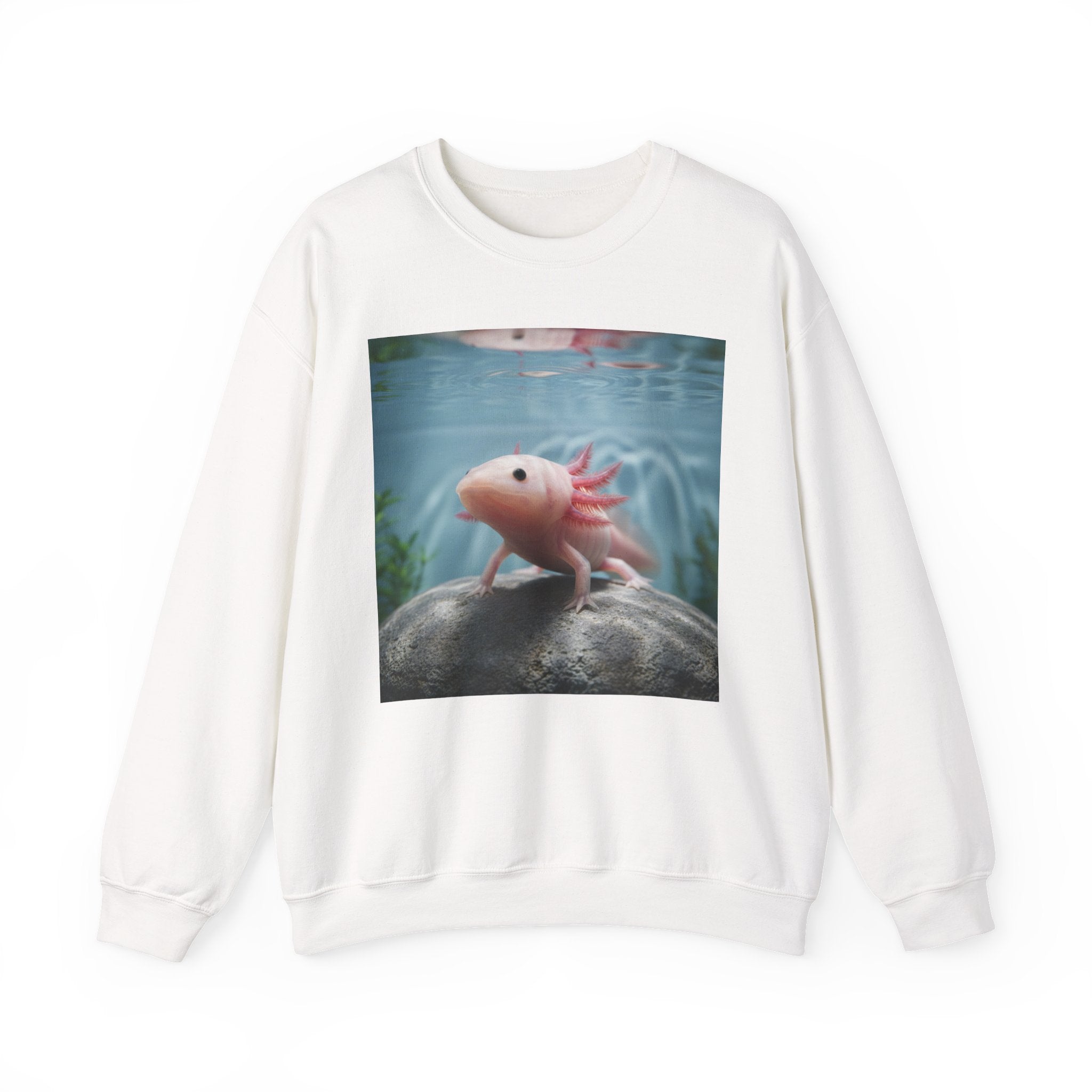 Axolotl Aquarium Sweatshirt — Cute Aquatic Pet Graphic Crewneck