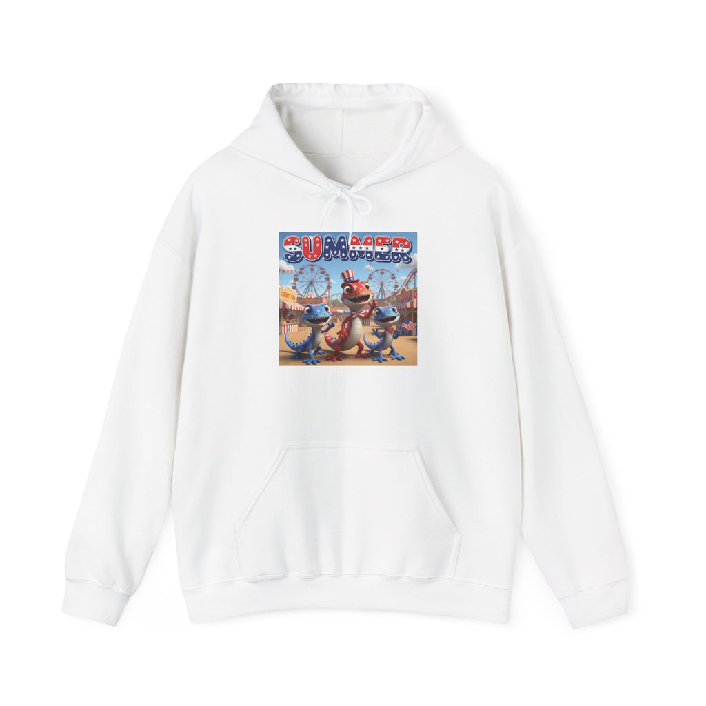 Lizard Patriotic Squad Hoodie – USA 4th of July Lizard Family Graphic Sweatshirt