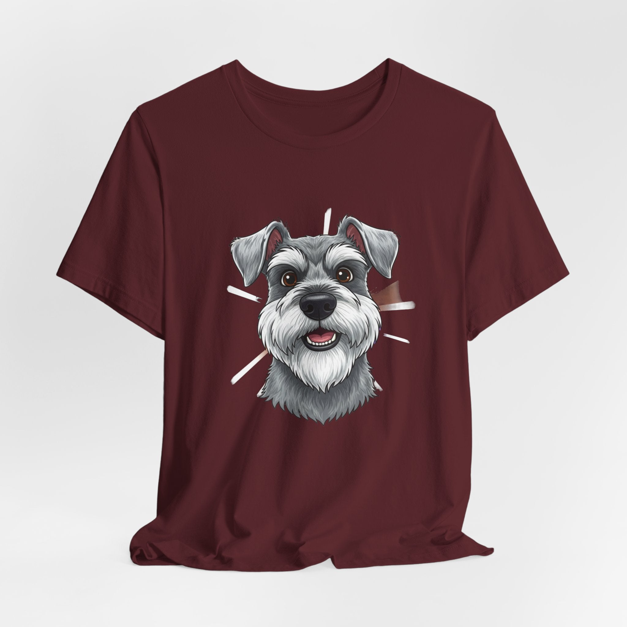 Schnauzer Face T‑Shirt — Cute Dog Portrait Tee for Schnauzer Lovers