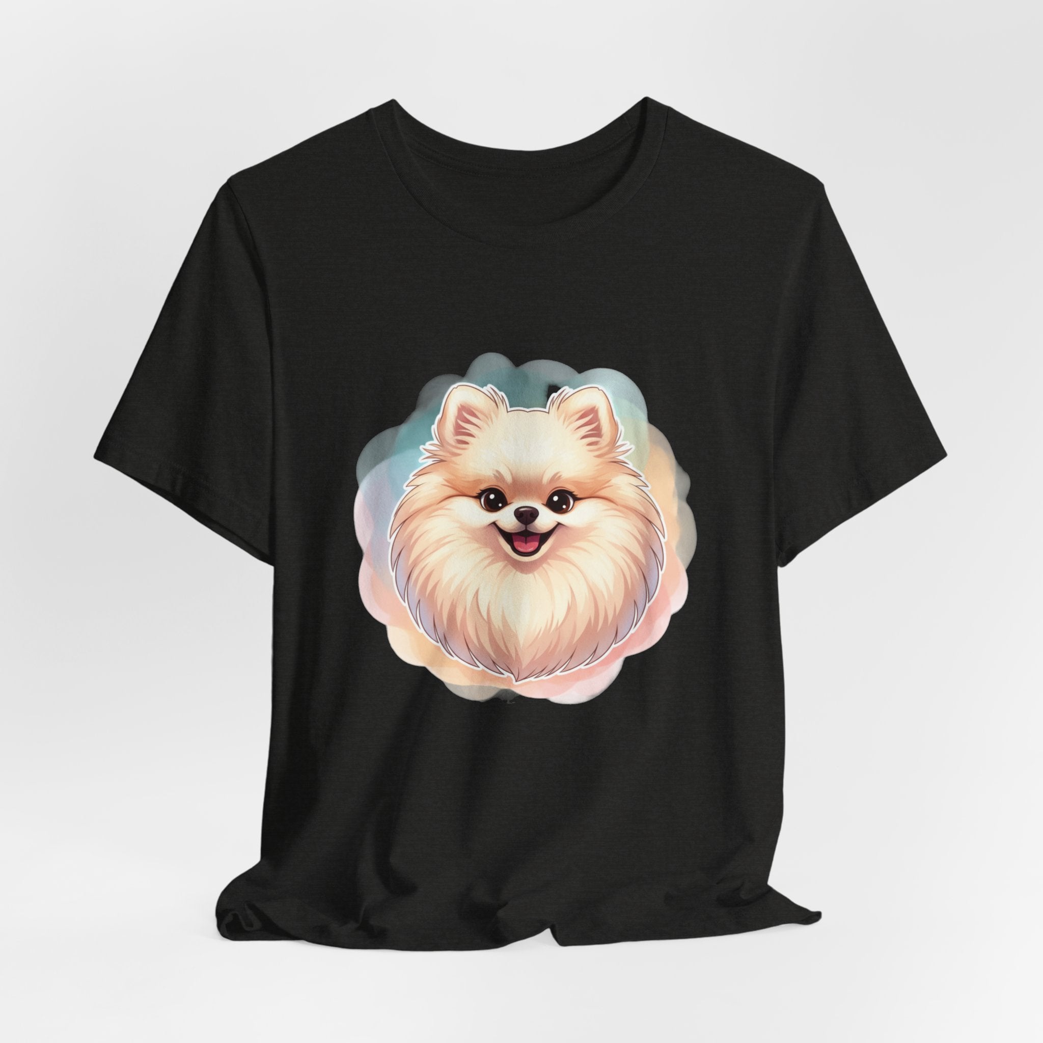 Pomeranian Dog Portrait Tee — Cute Fluffy Pomeranian Graphic T-Shirt