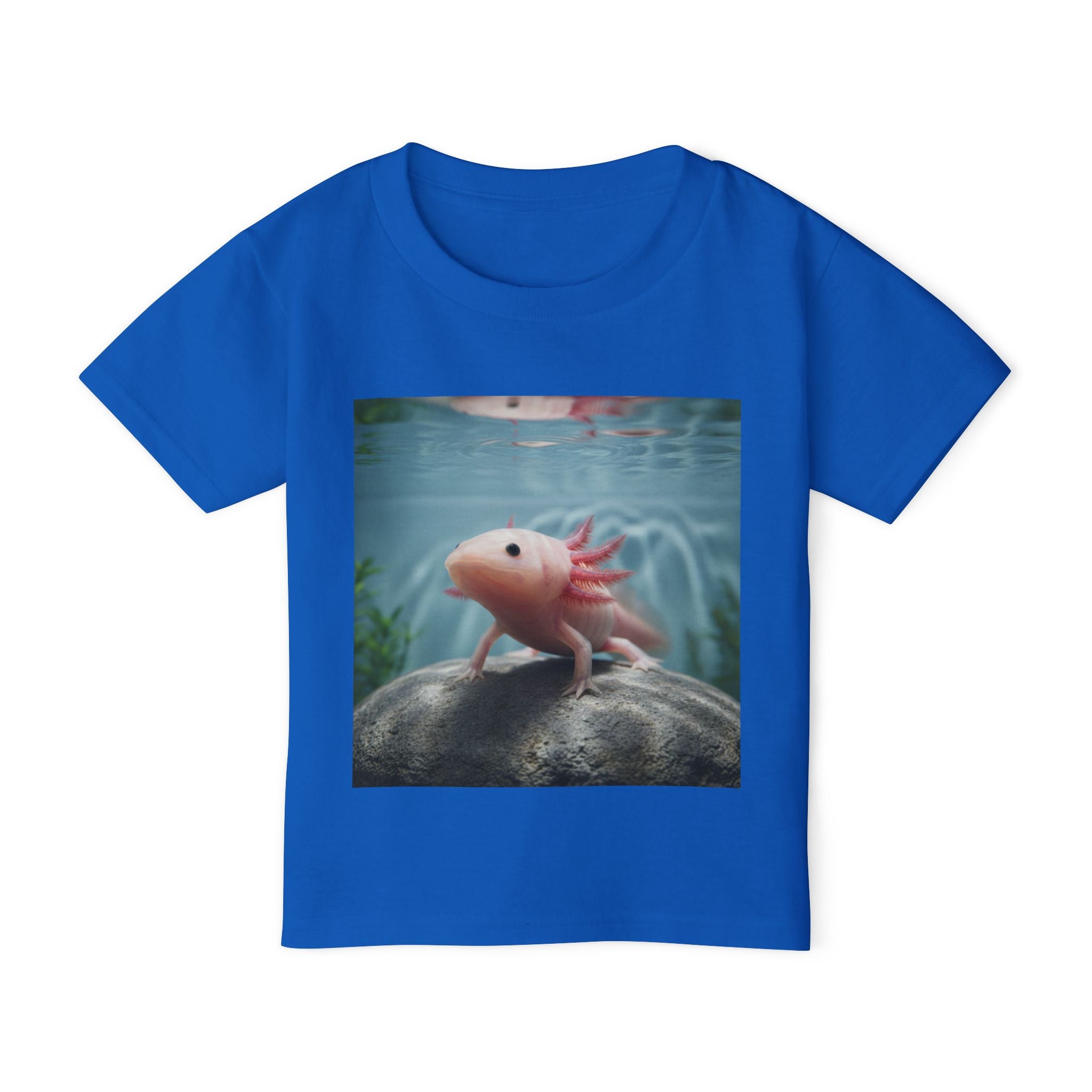Axolotl Toddler T-Shirt — Cute Pink Axolotl Underwater Tee for Kids