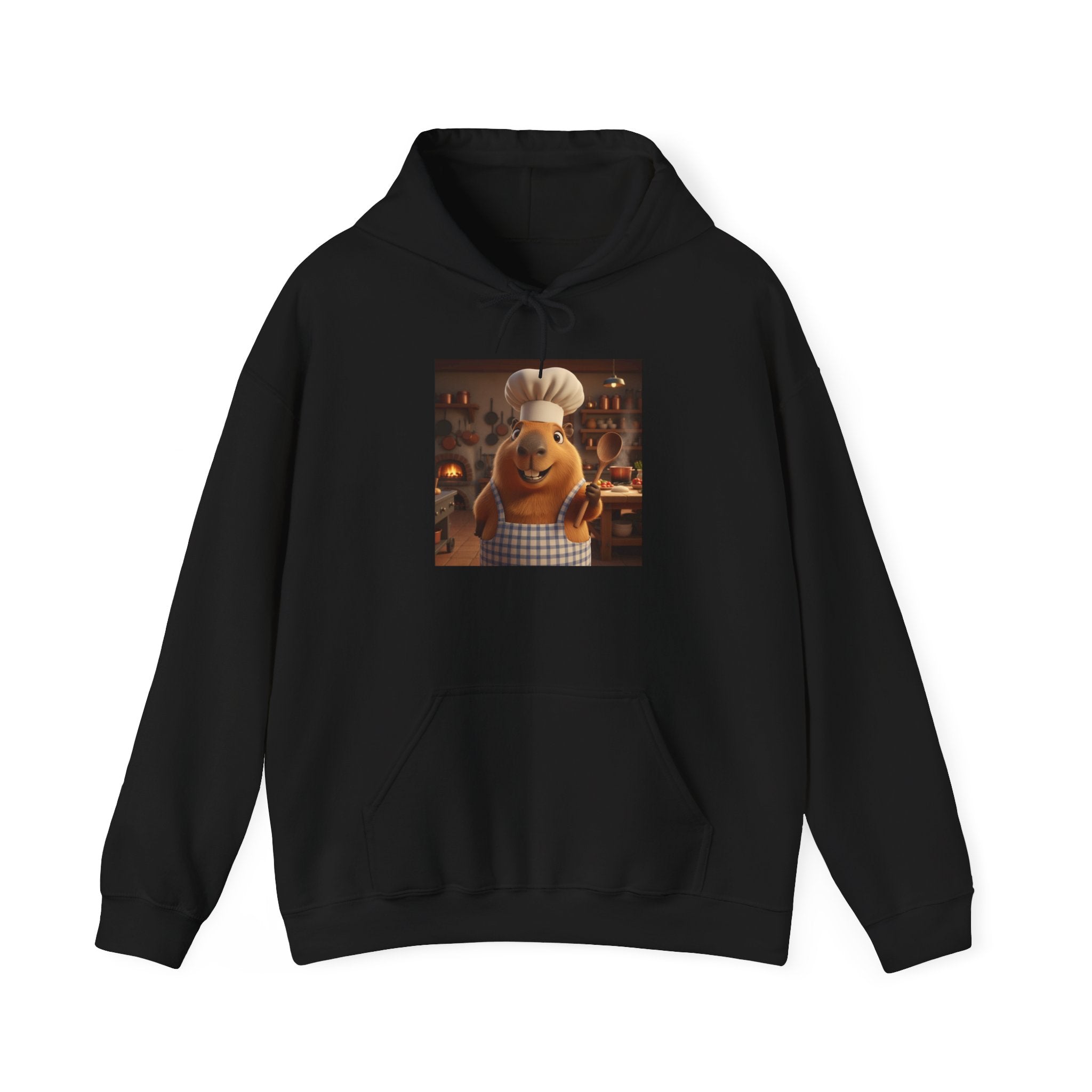 Capybara Chef Hoodie — Cozy Funny Kitchen Chef Graphic Pullover
