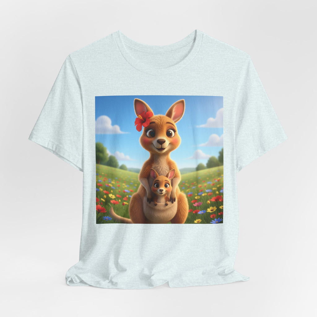 Kangaroo Mama & Joey Cute Graphic Tee