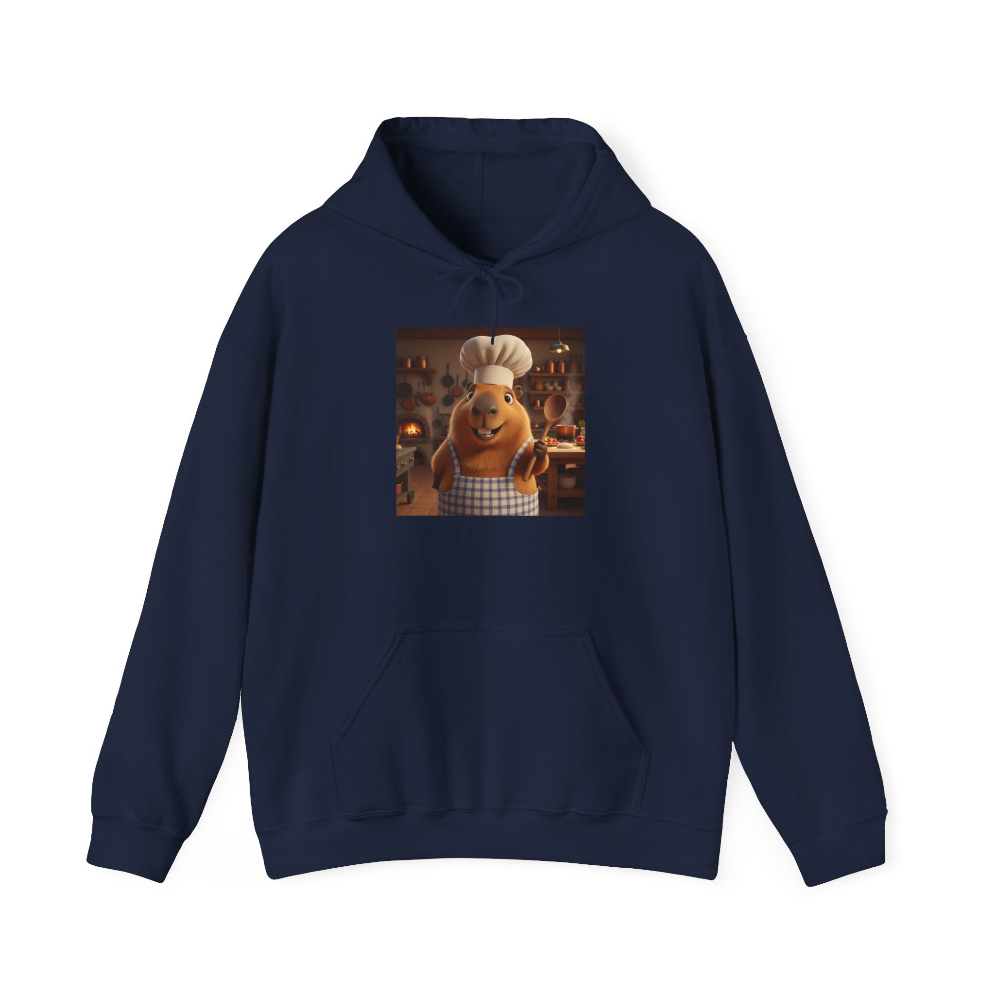 Capybara Chef Hoodie — Cozy Funny Kitchen Chef Graphic Pullover