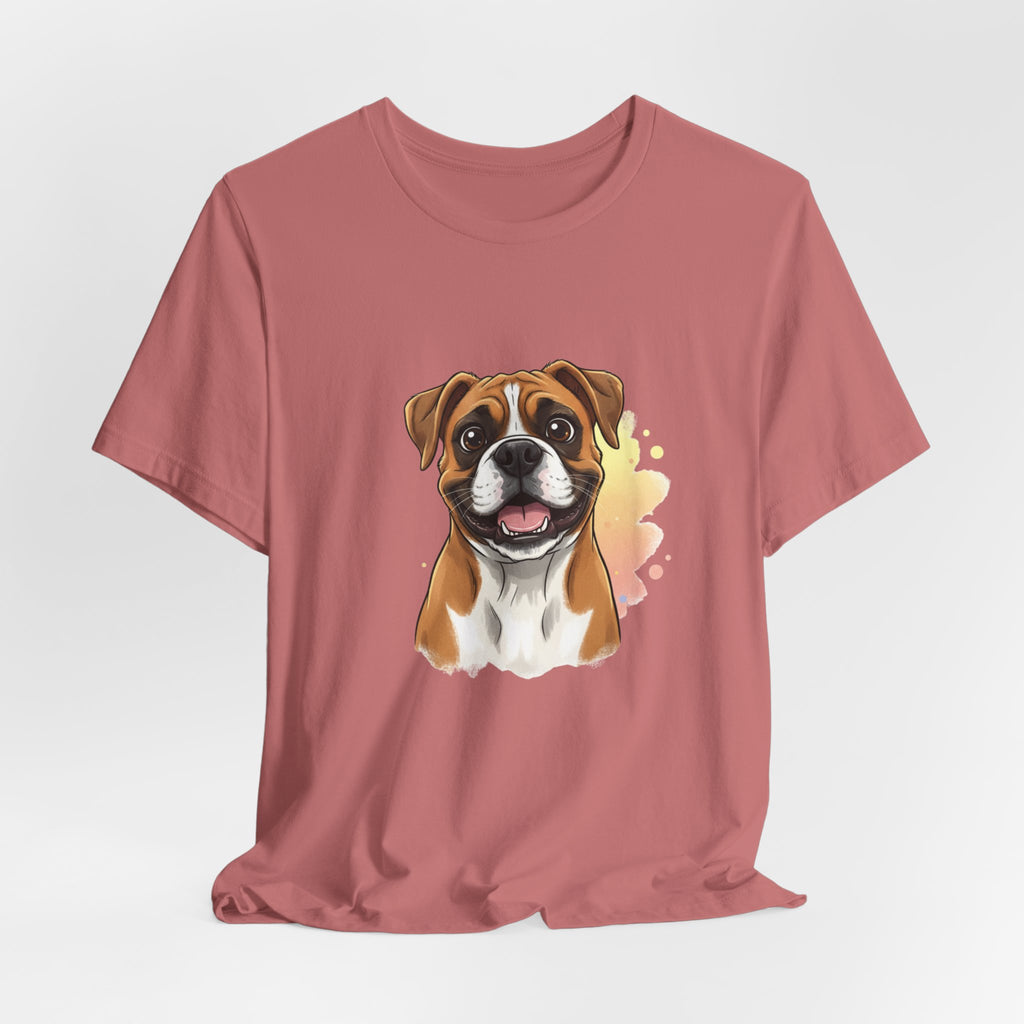 Boxer Dog T-Shirt — Cute Happy Boxer Portrait Tee