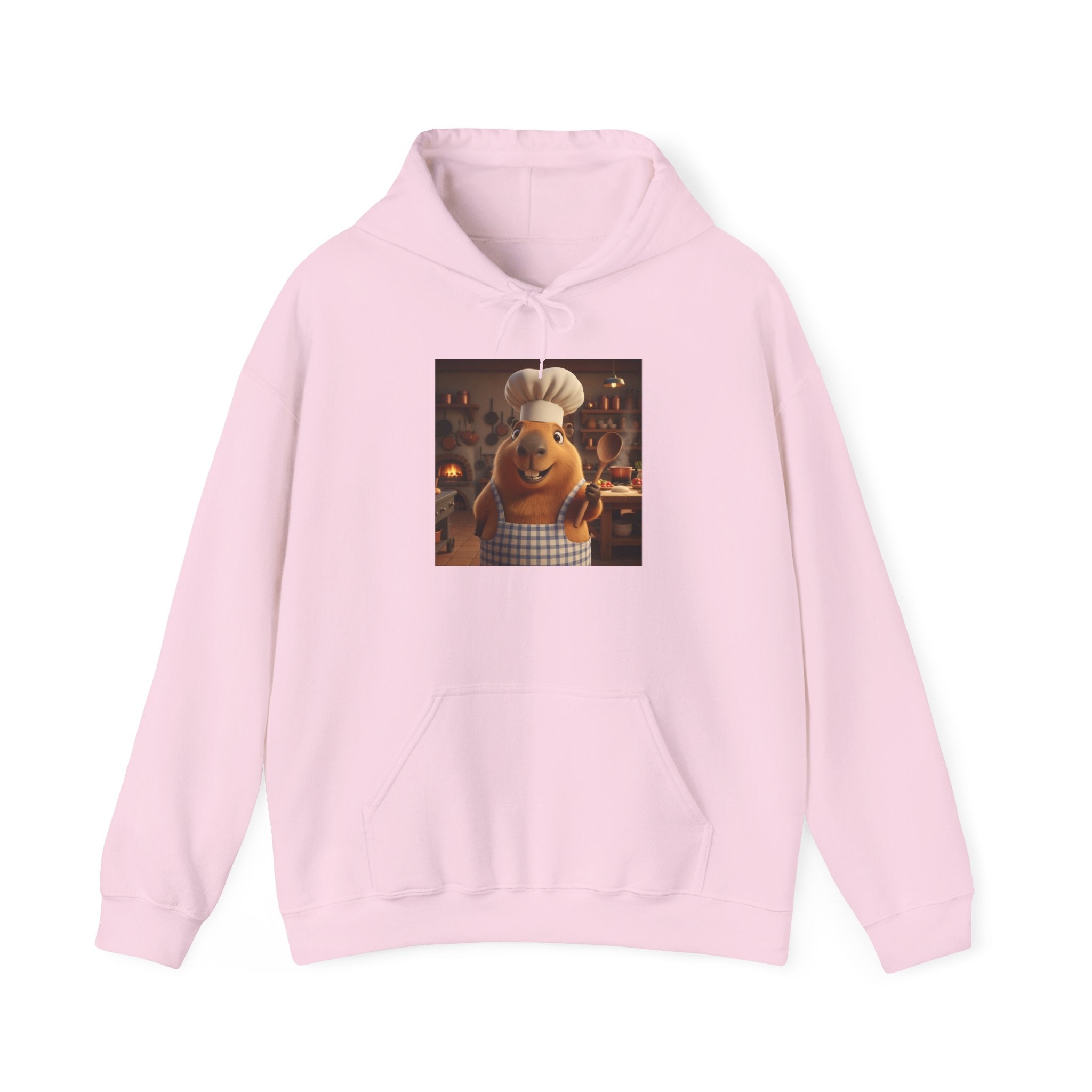 Capybara Chef Hoodie — Cozy Funny Kitchen Chef Graphic Pullover