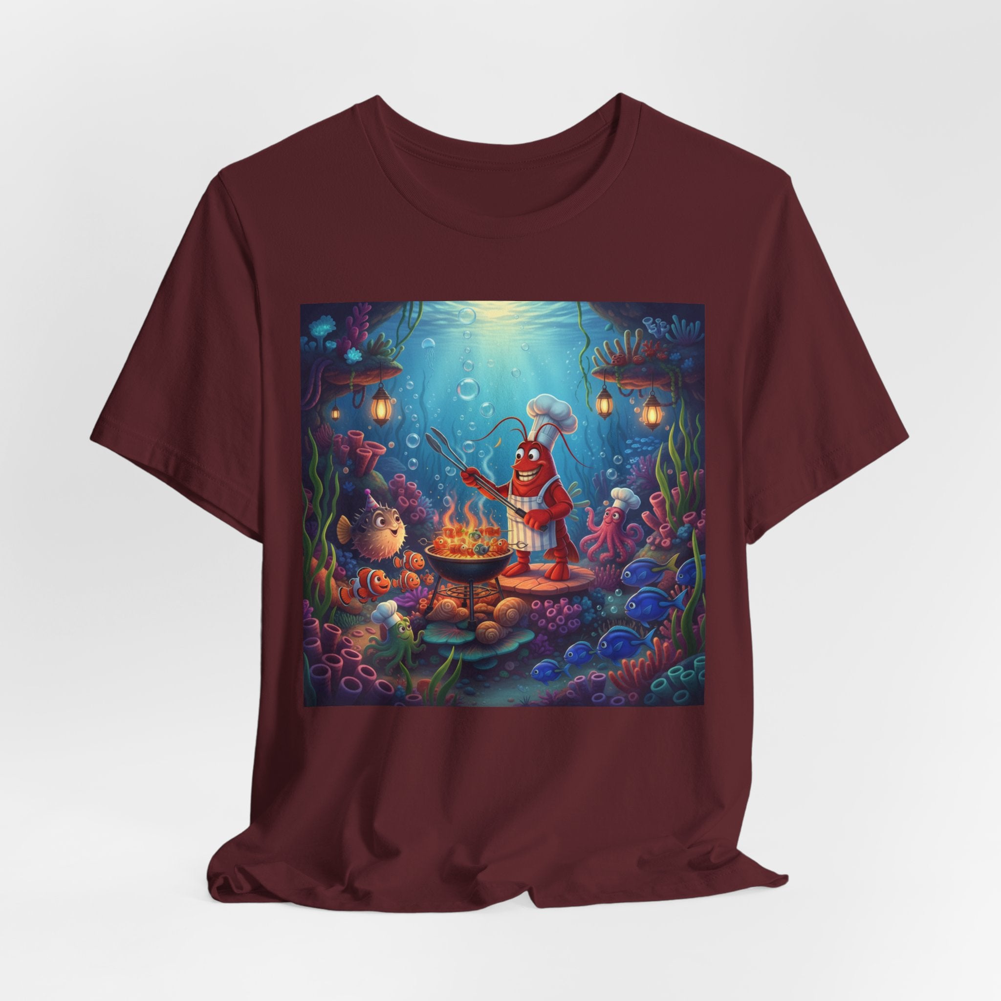Underwater Creature Scene T-Shirt — Sea Creature Party Tee