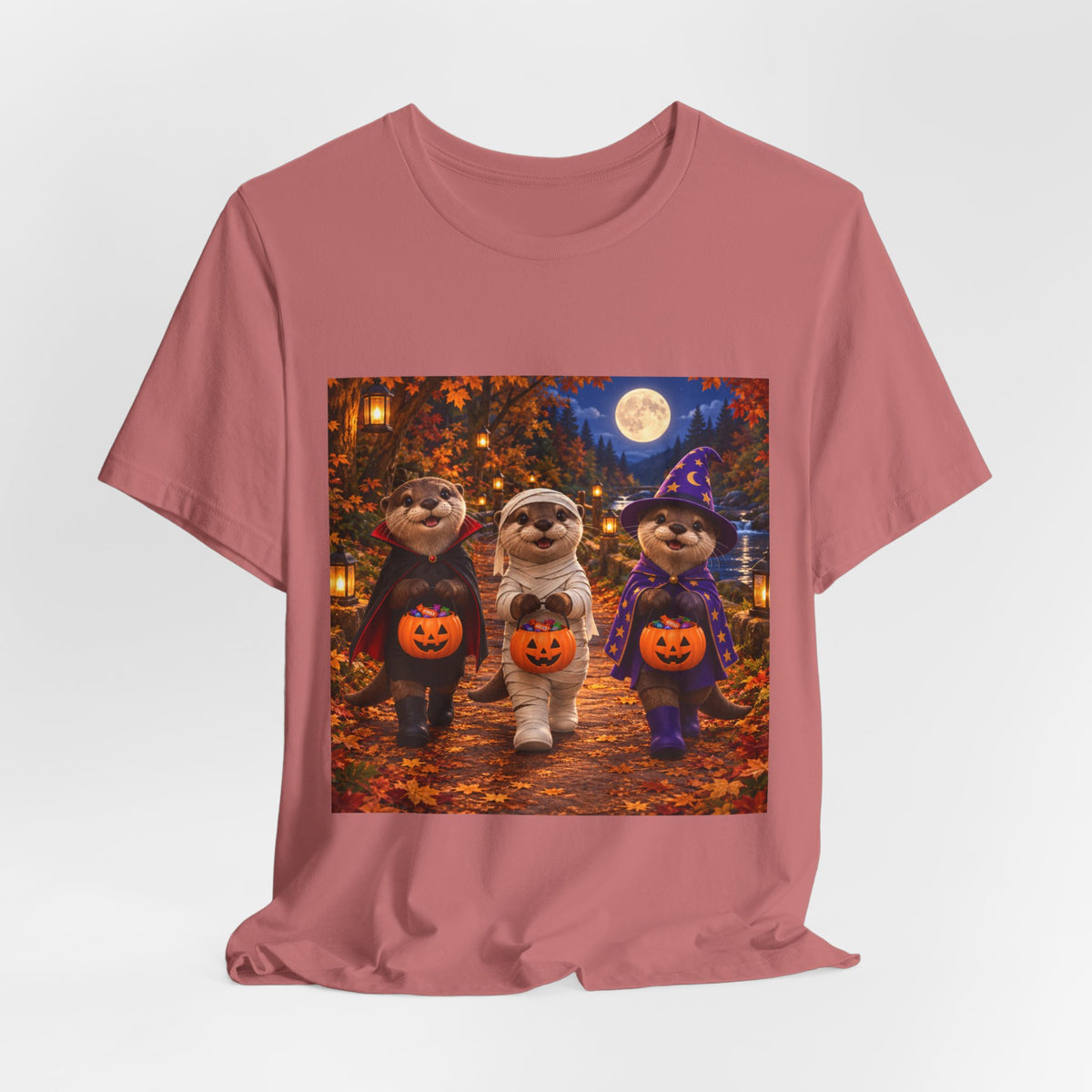 Otter Halloween Trick-or-Treat T-Shirt — Cute Costume Pumpkin Design